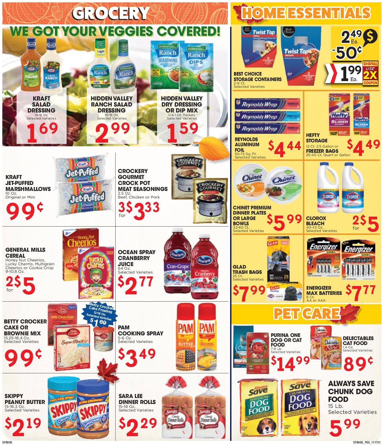 Sunshine Foods THANKSGIVING 2021 Weekly Ad Circular - valid 11/17-11/30/2021 (Page 5)