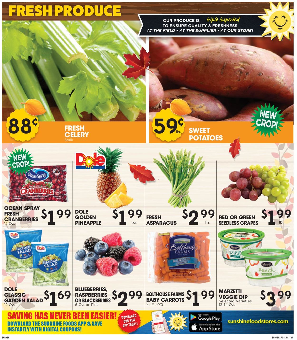 Sunshine Foods THANKSGIVING 2021 Weekly Ad Circular - valid 11/17-11/30/2021 (Page 8)