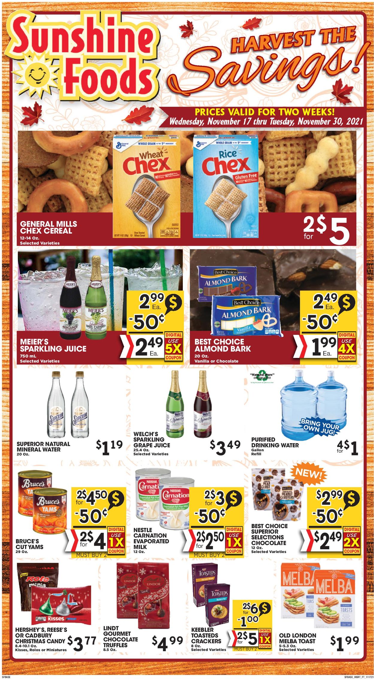 Sunshine Foods THANKSGIVING 2021 Weekly Ad Circular - valid 11/17-11/30/2021 (Page 10)