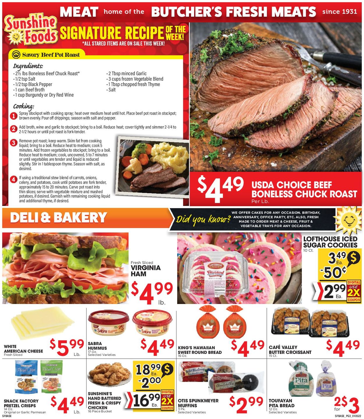 Sunshine Foods Weekly Ad Circular - valid 01/05-01/11/2022 (Page 3)