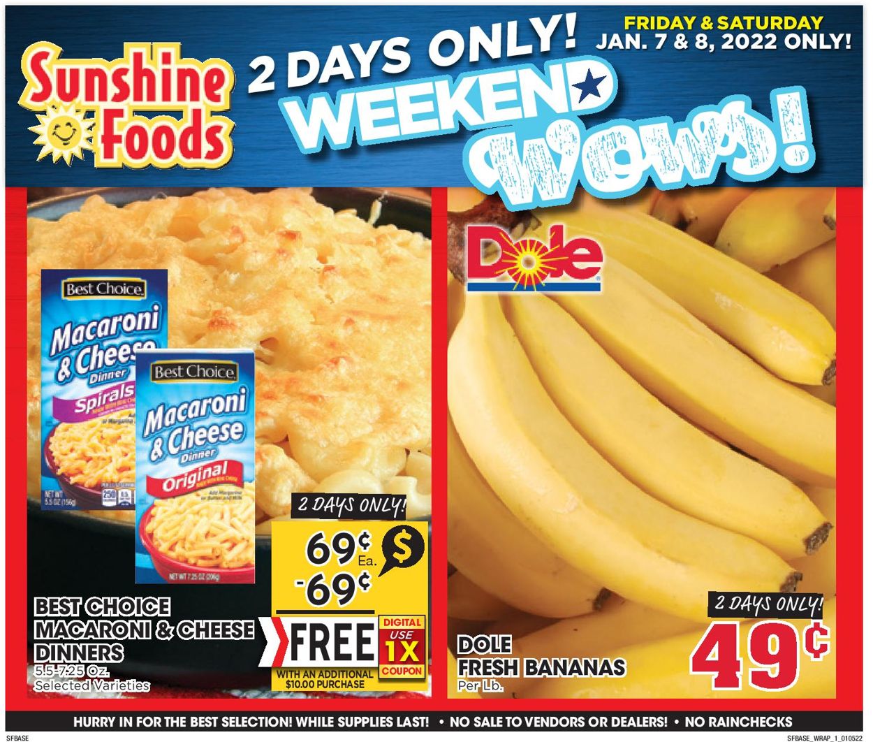 Sunshine Foods Weekly Ad Circular - valid 01/05-01/11/2022 (Page 9)
