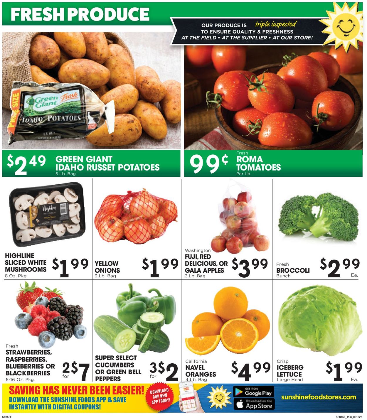 Sunshine Foods Weekly Ad Circular - valid 02/16-02/22/2022 (Page 8)
