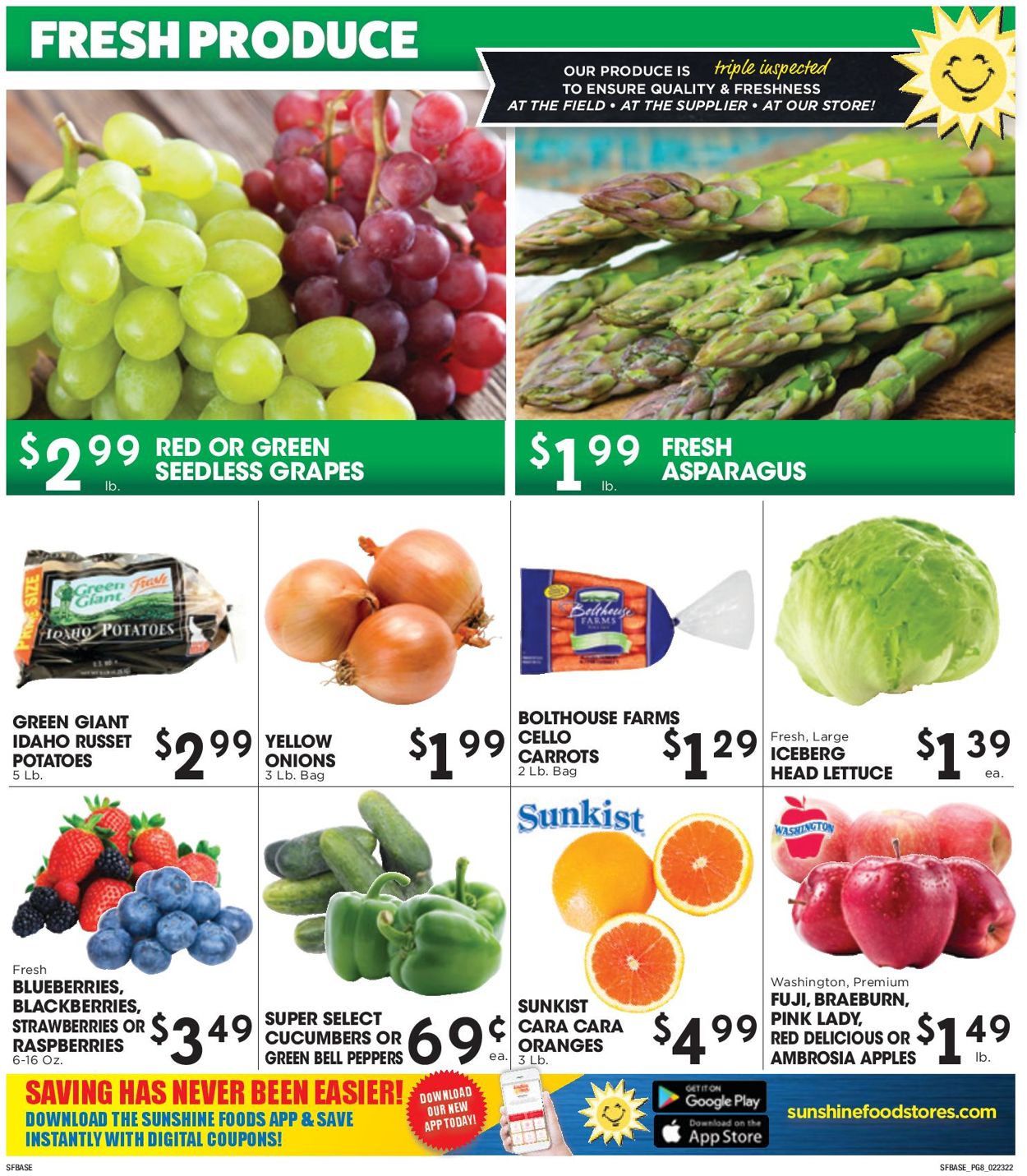 Sunshine Foods Weekly Ad Circular - valid 02/23-03/01/2022 (Page 8)