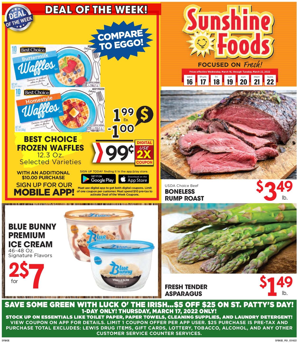 Sunshine Foods Weekly Ad Circular - valid 03/16-03/22/2022
