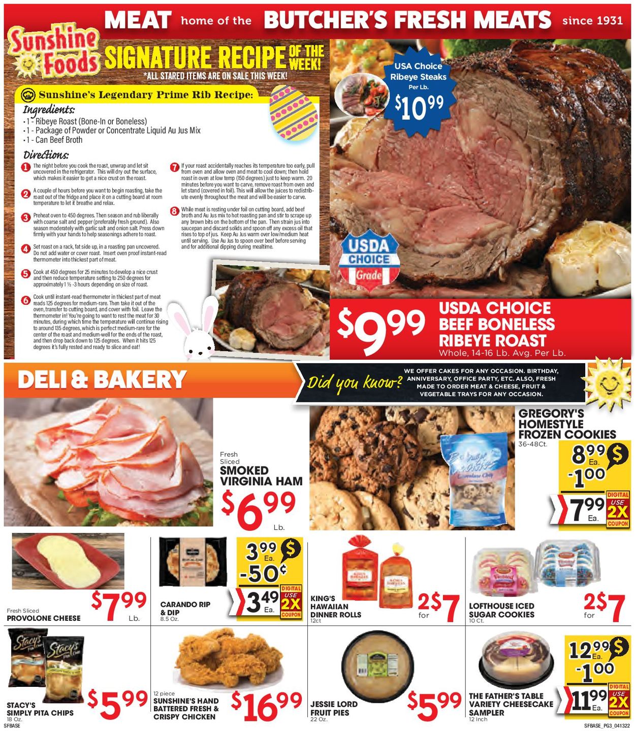Sunshine Foods EASTER 2022 Weekly Ad Circular - valid 04/13-04/19/2022 (Page 3)