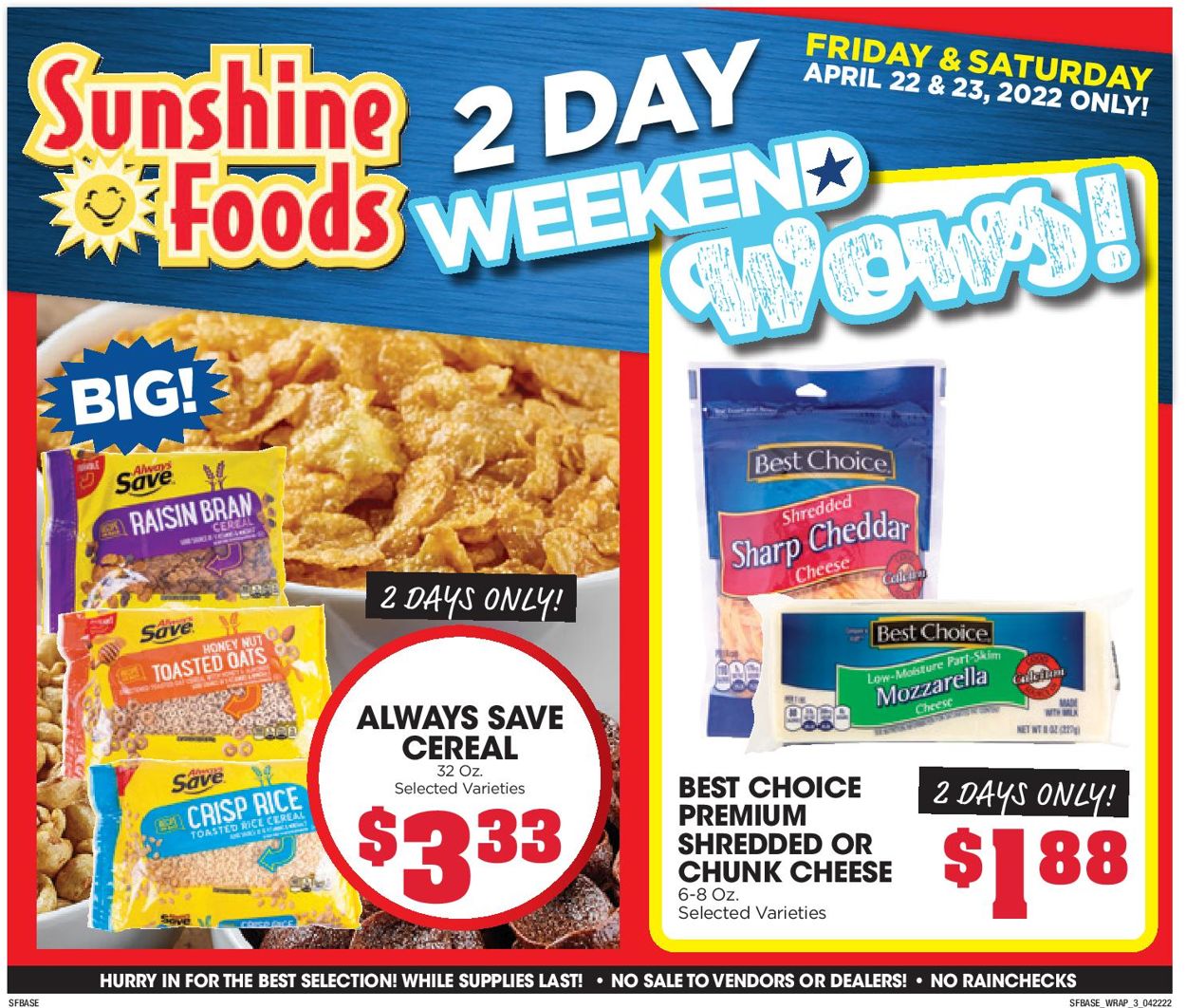 Sunshine Foods Weekly Ad Circular - valid 04/20-04/26/2022 (Page 11)