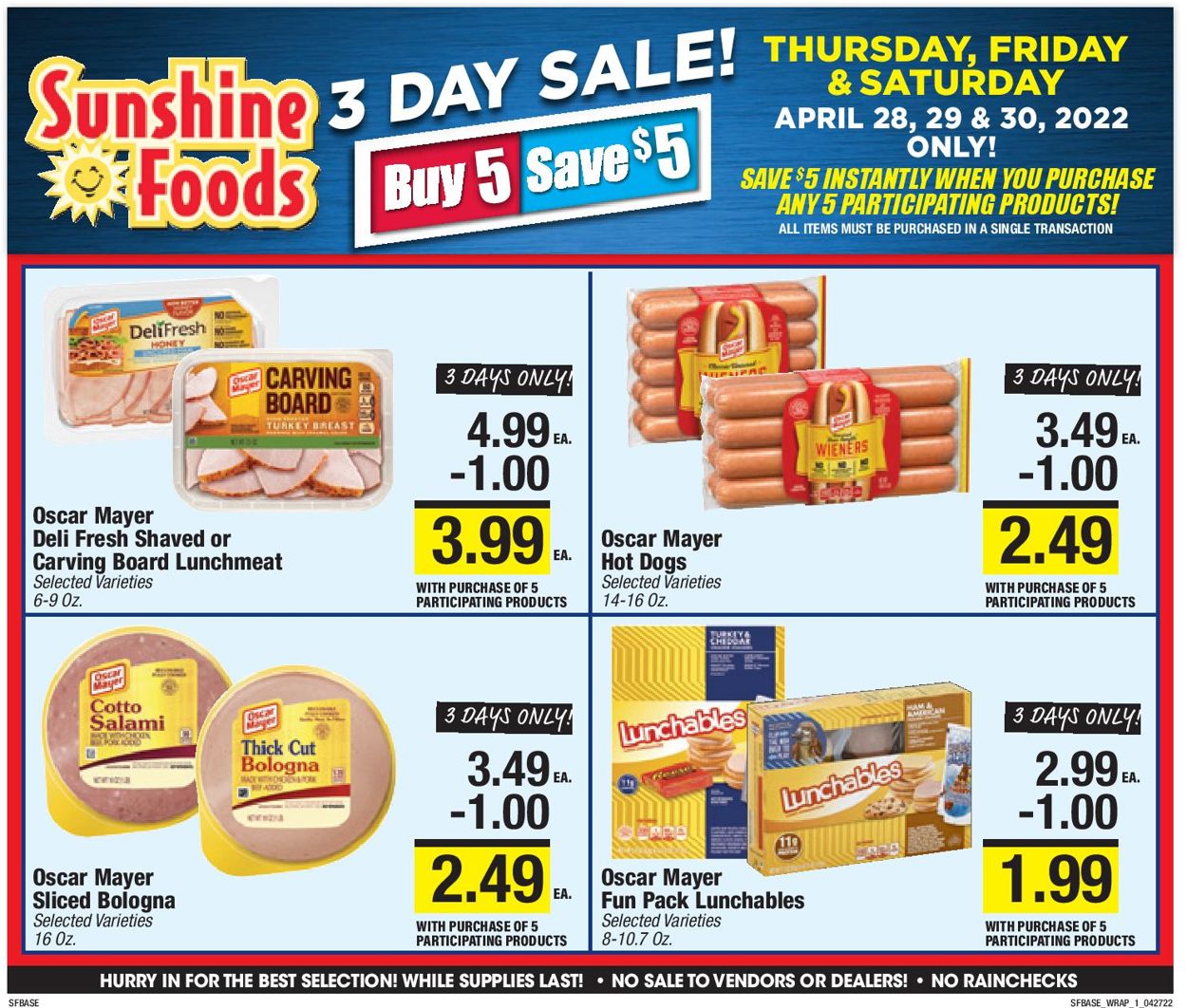 Sunshine Foods Weekly Ad Circular - valid 04/27-05/03/2022 (Page 12)
