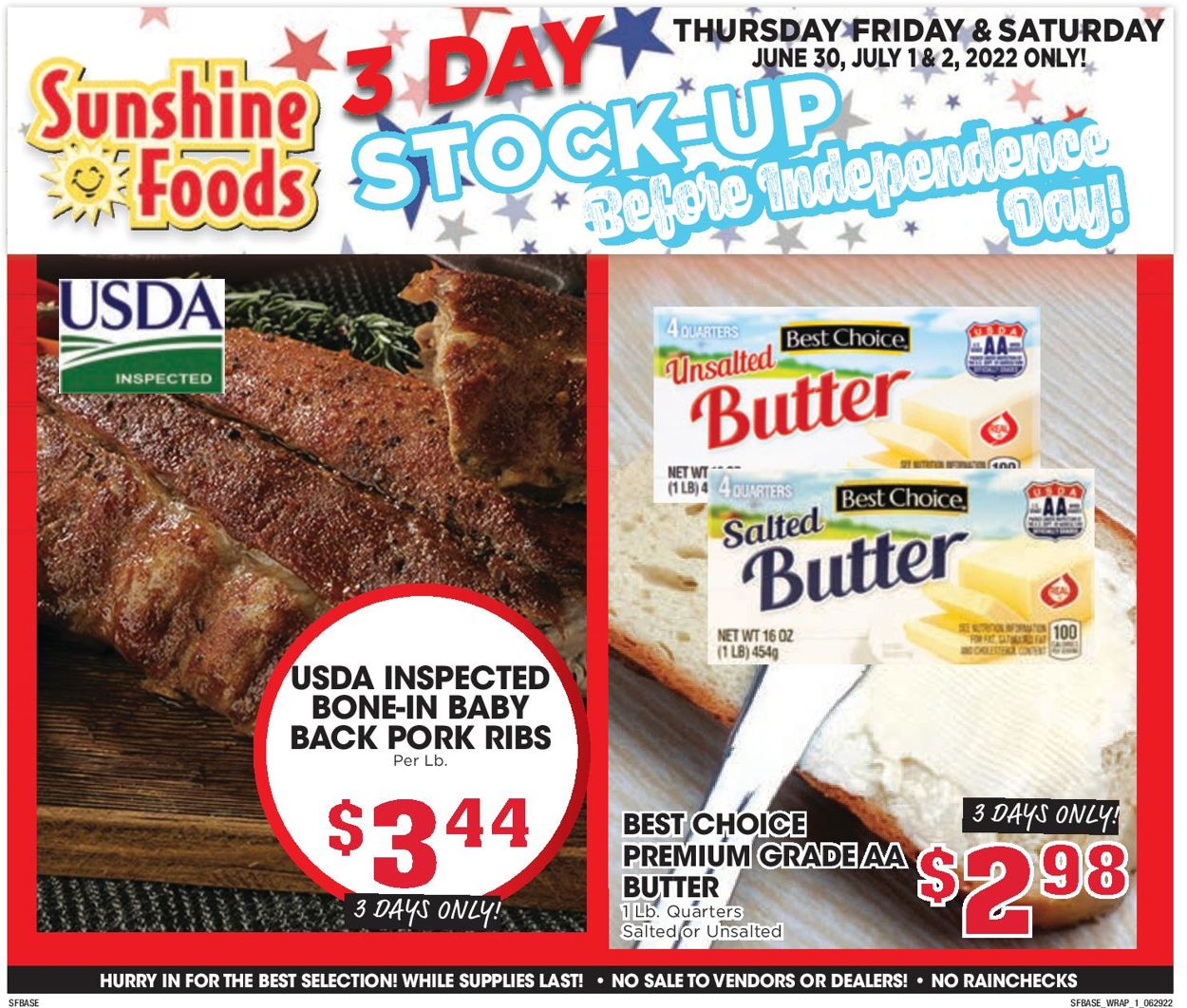 Sunshine Foods Weekly Ad Circular - valid 06/29-07/05/2022 (Page 9)