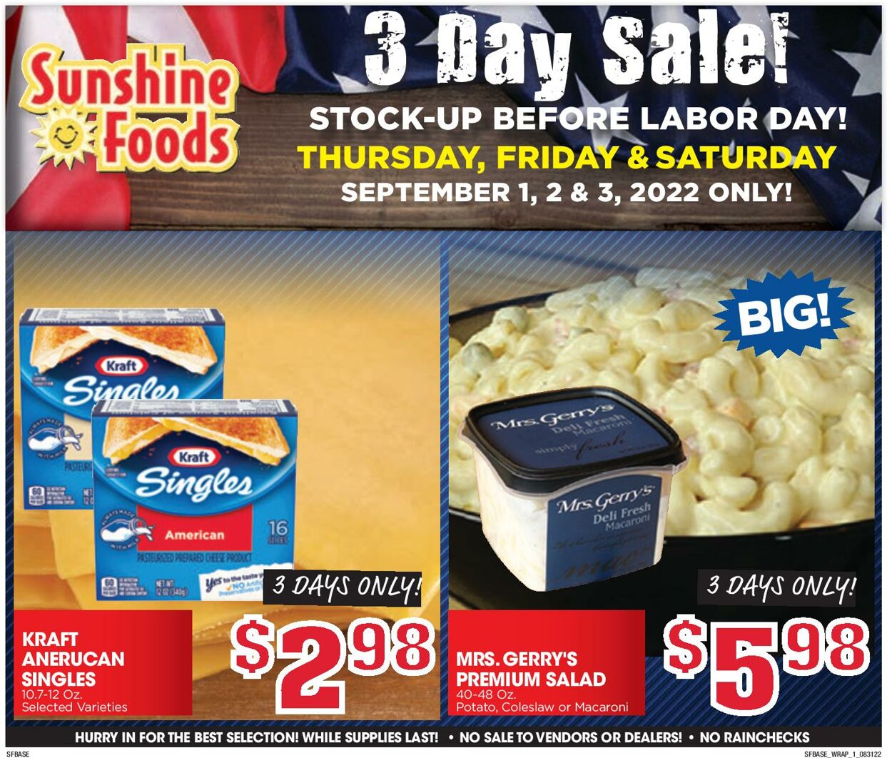 Sunshine Foods Weekly Ad Circular - valid 08/31-09/06/2022 (Page 11)