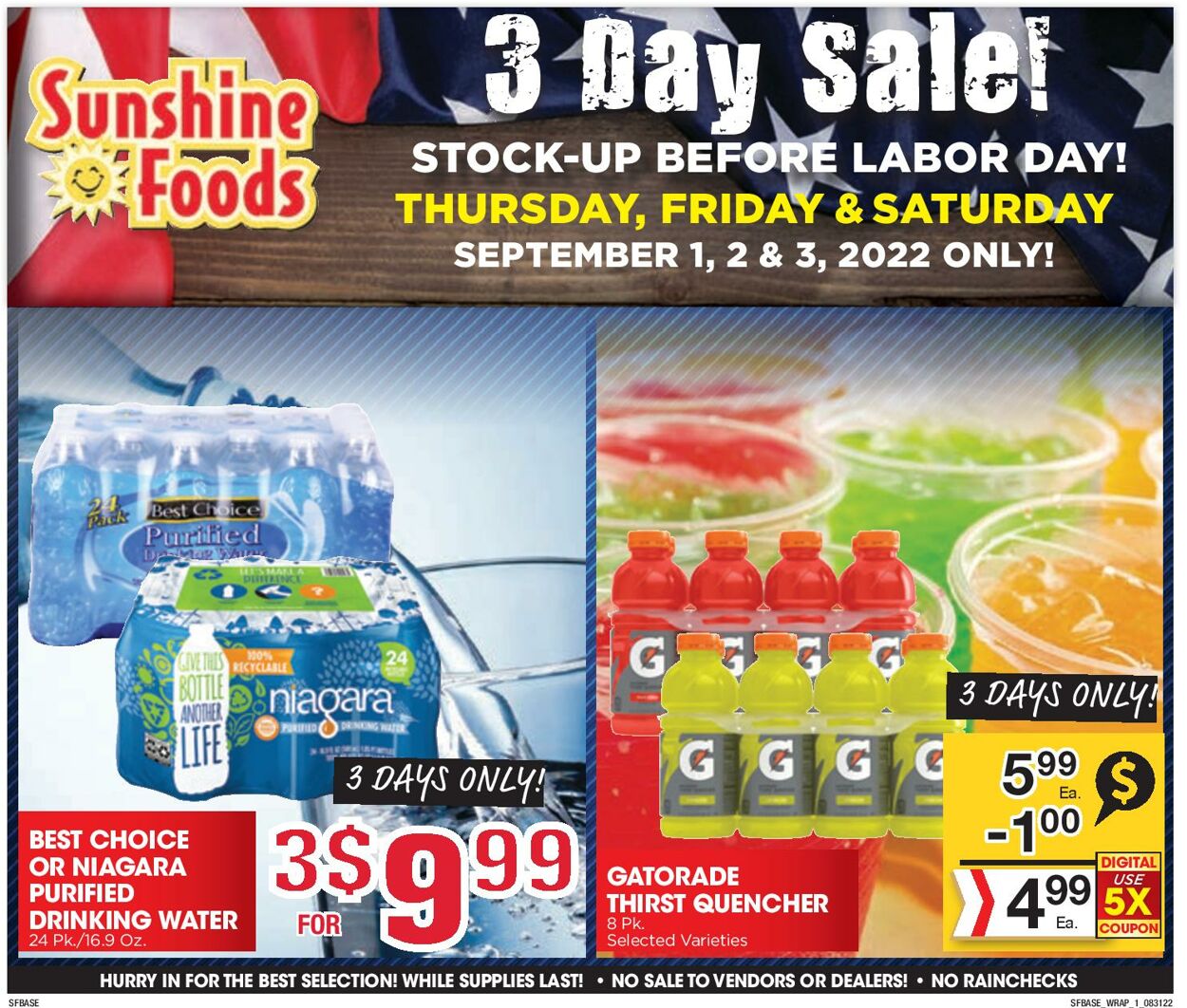 Sunshine Foods Weekly Ad Circular - valid 08/31-09/06/2022 (Page 12)
