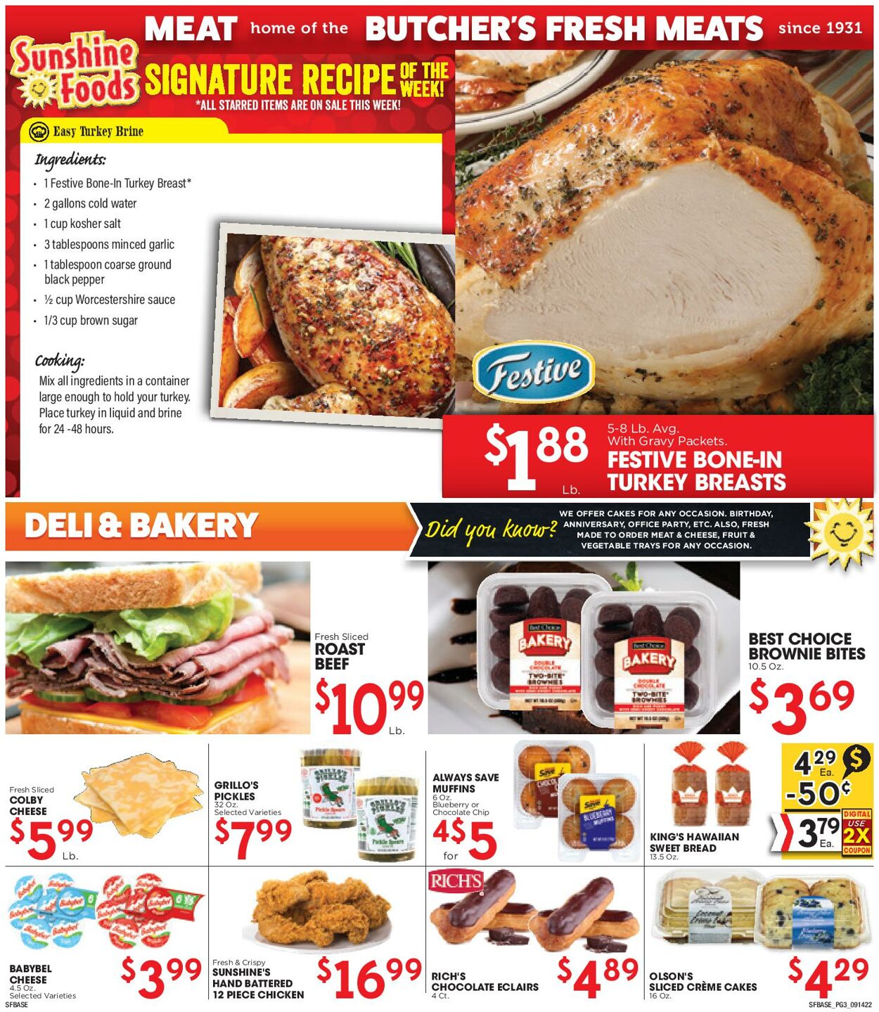 Sunshine Foods Weekly Ad Circular - valid 09/14-09/20/2022 (Page 3)