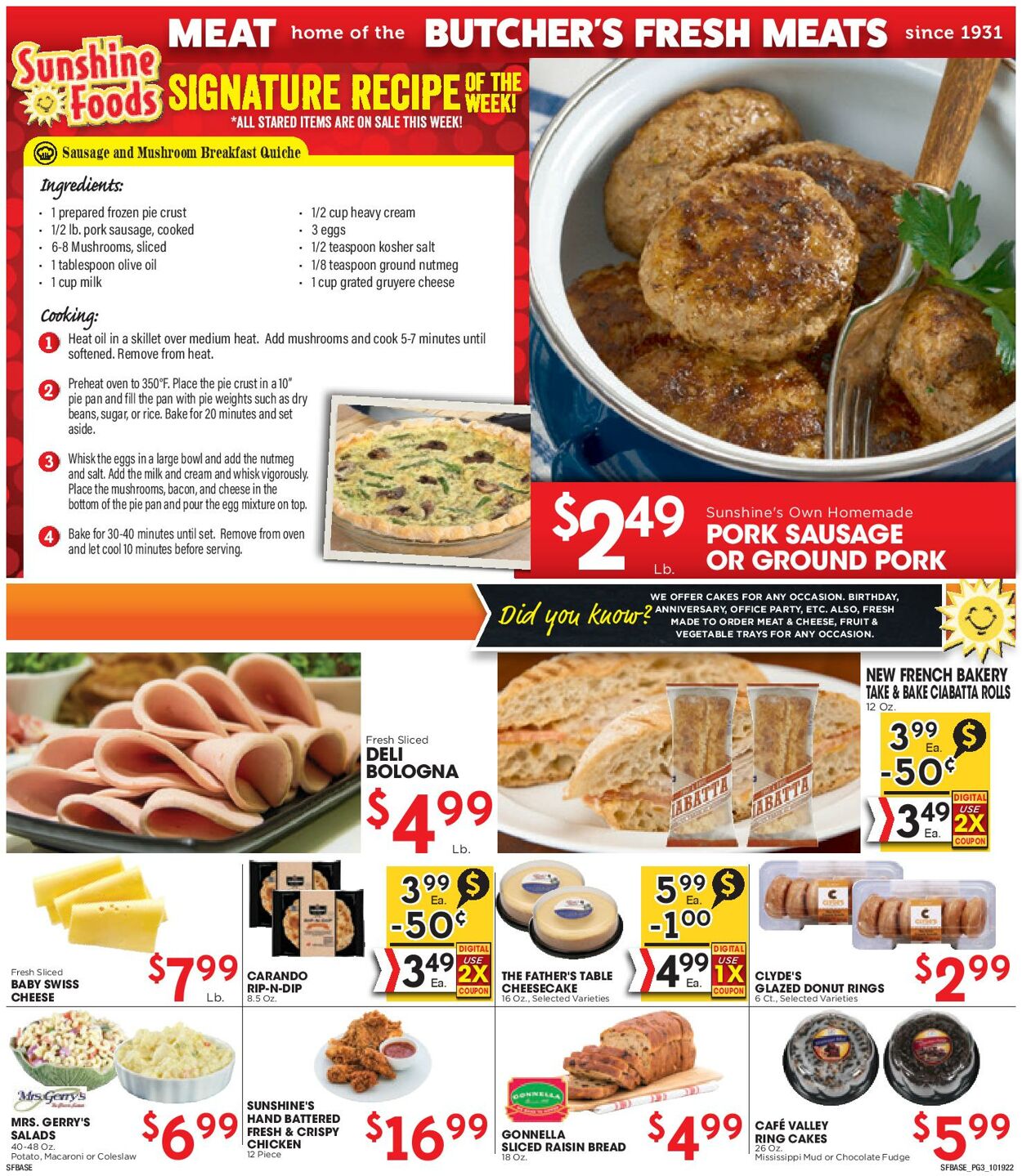 Sunshine Foods Weekly Ad Circular - valid 10/19-10/25/2022 (Page 3)
