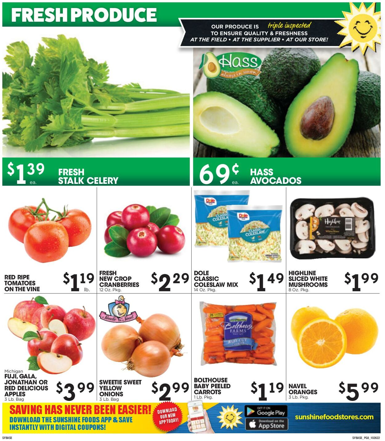 Sunshine Foods Weekly Ad Circular - valid 10/26-11/01/2022 (Page 8)