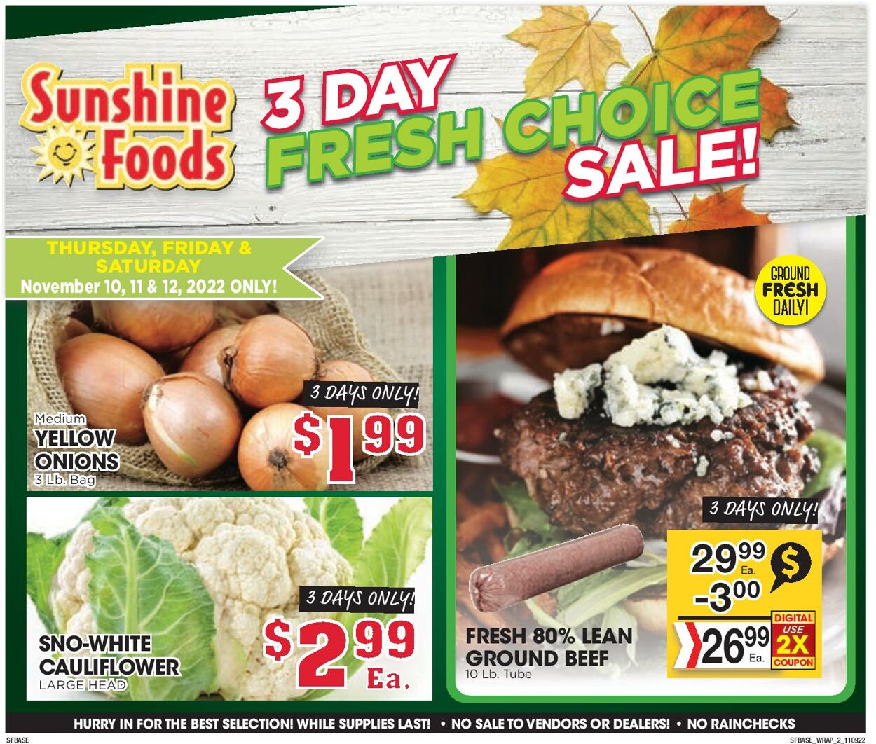 Sunshine Foods Weekly Ad Circular - valid 11/09-11/15/2022 (Page 10)
