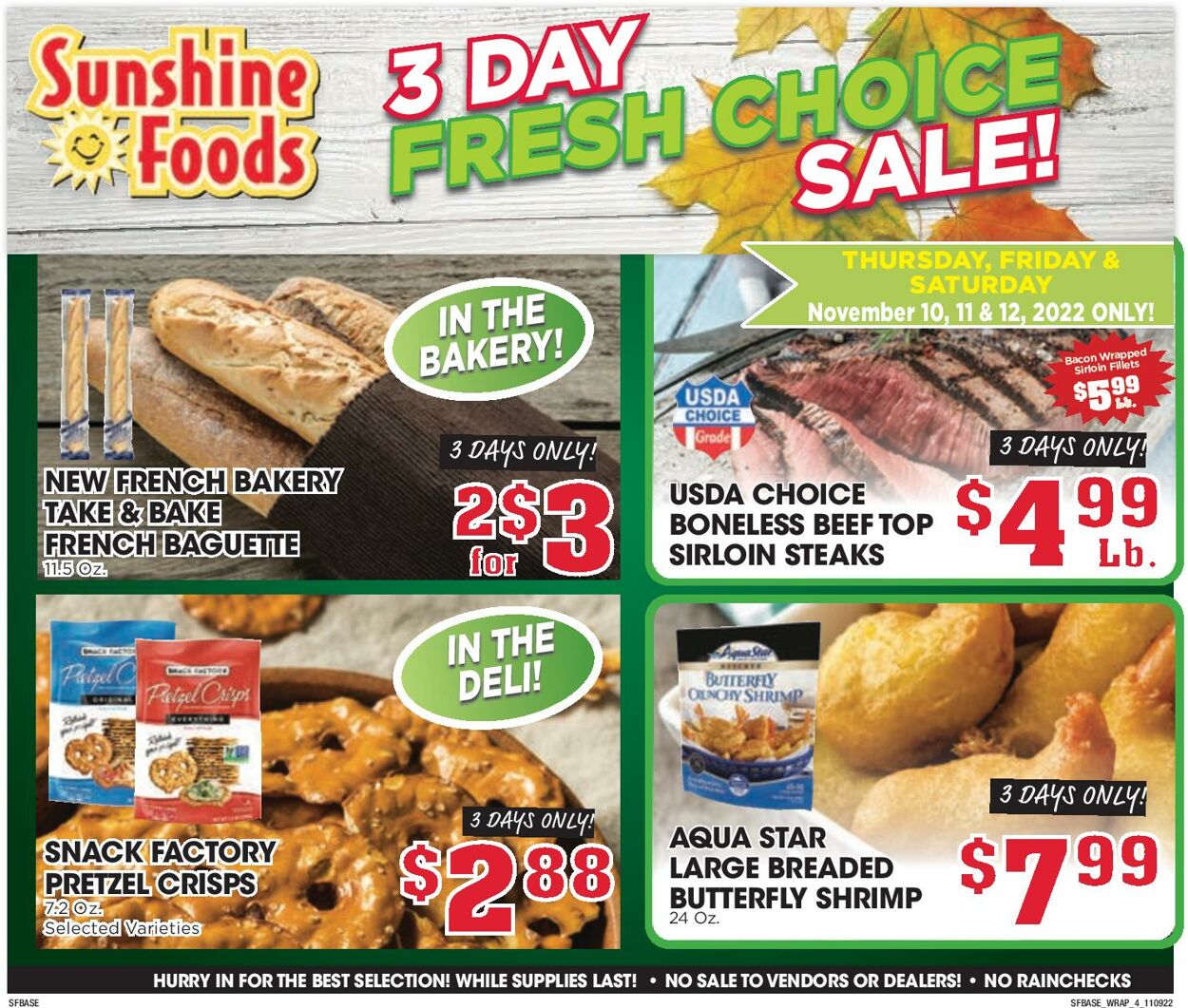 Sunshine Foods Weekly Ad Circular - valid 11/09-11/15/2022 (Page 12)