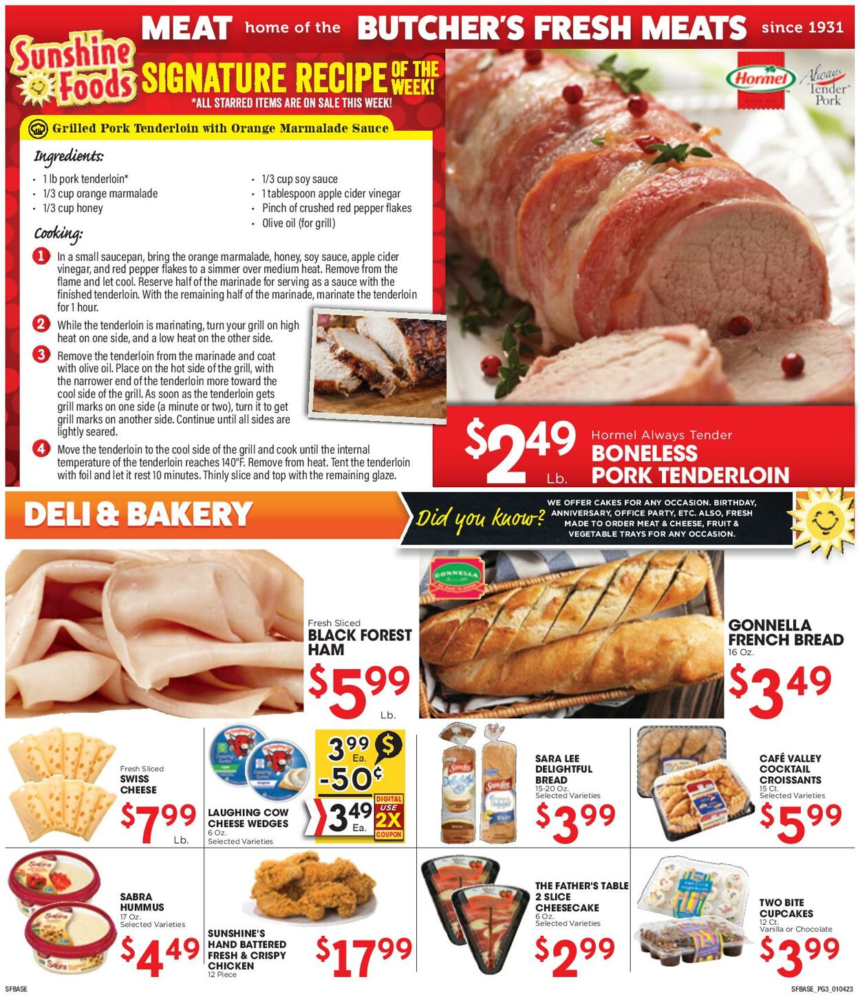 Sunshine Foods Weekly Ad Circular - valid 01/04-01/10/2023 (Page 3)