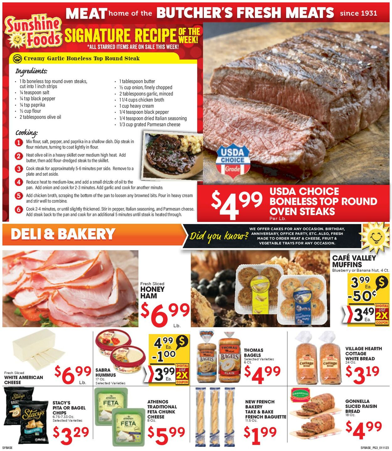 Sunshine Foods Weekly Ad Circular - valid 01/11-01/17/2023 (Page 3)