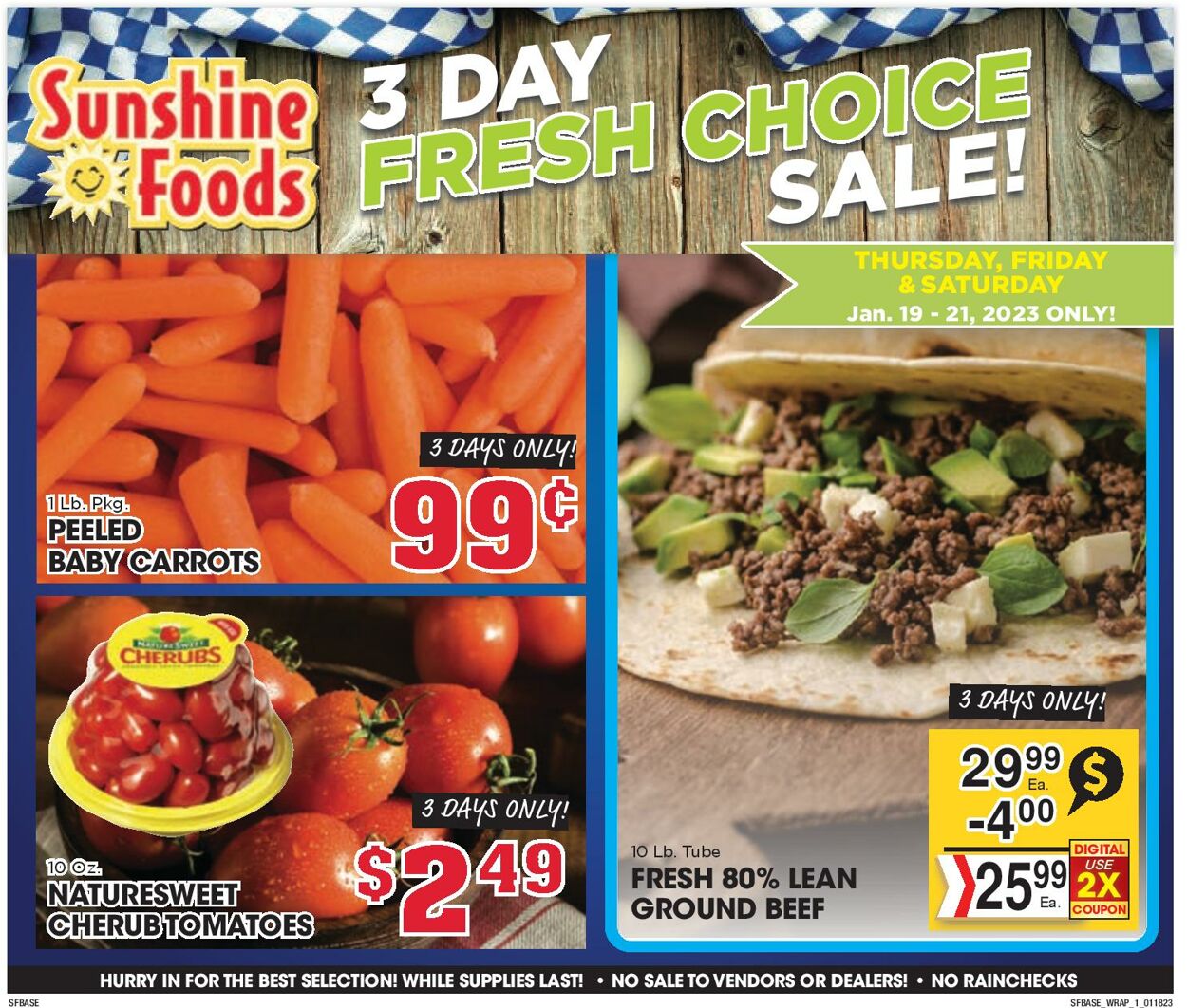 Sunshine Foods Weekly Ad Circular - valid 01/18-01/24/2023 (Page 9)
