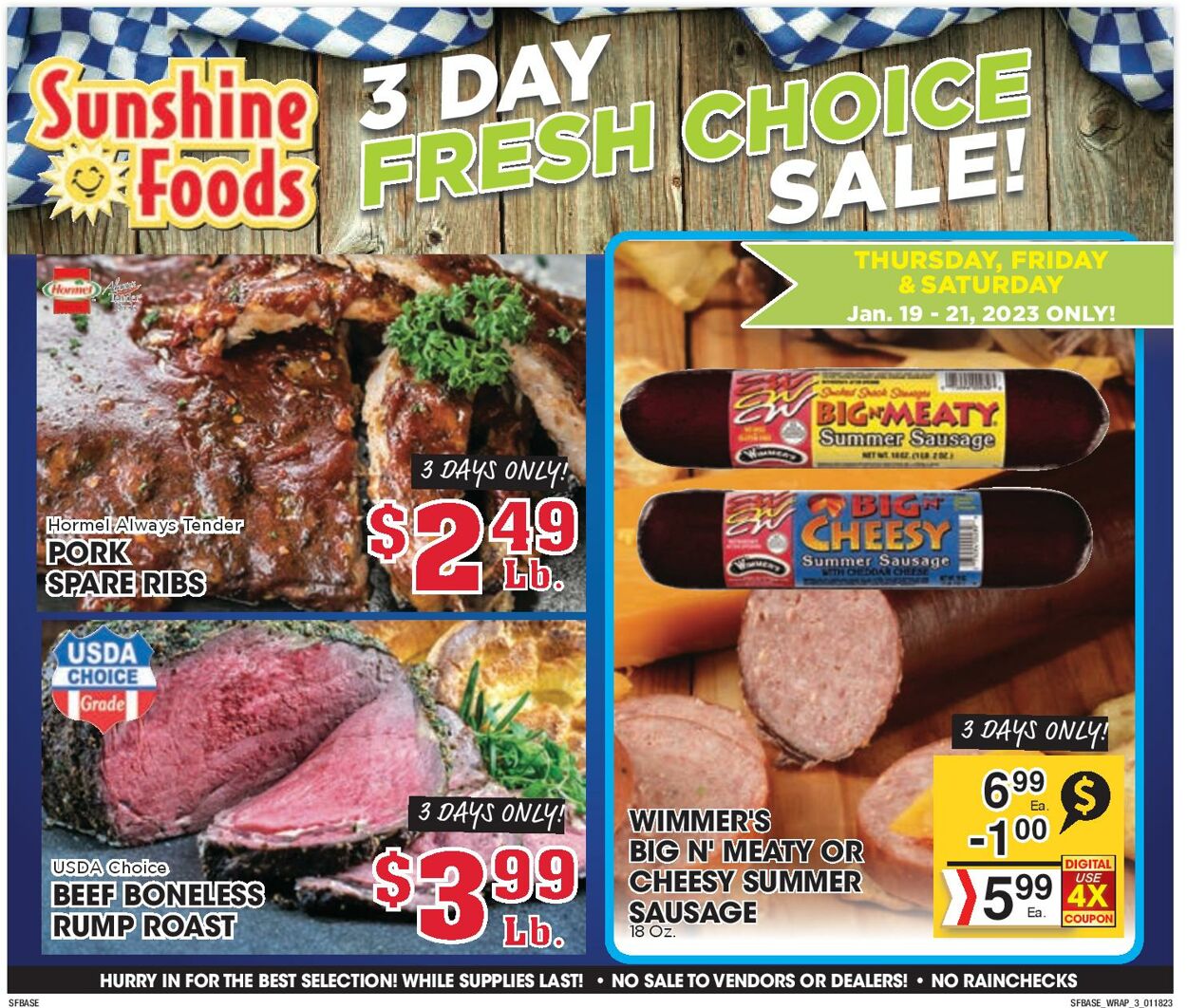 Sunshine Foods Weekly Ad Circular - valid 01/18-01/24/2023 (Page 11)