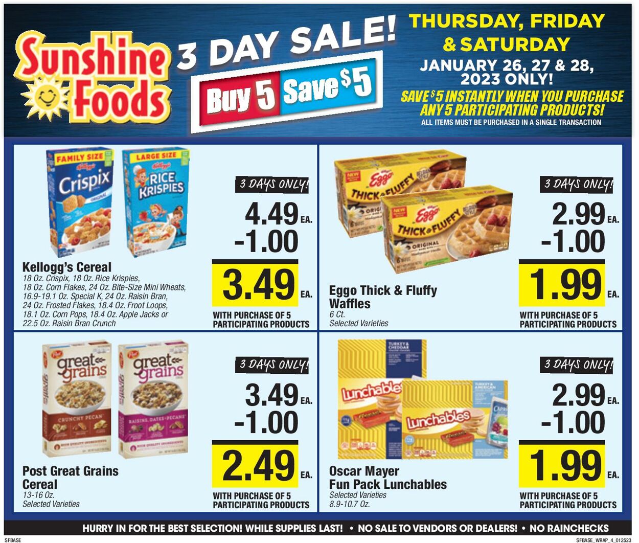 Sunshine Foods Weekly Ad Circular - valid 01/25-02/01/2023 (Page 12)