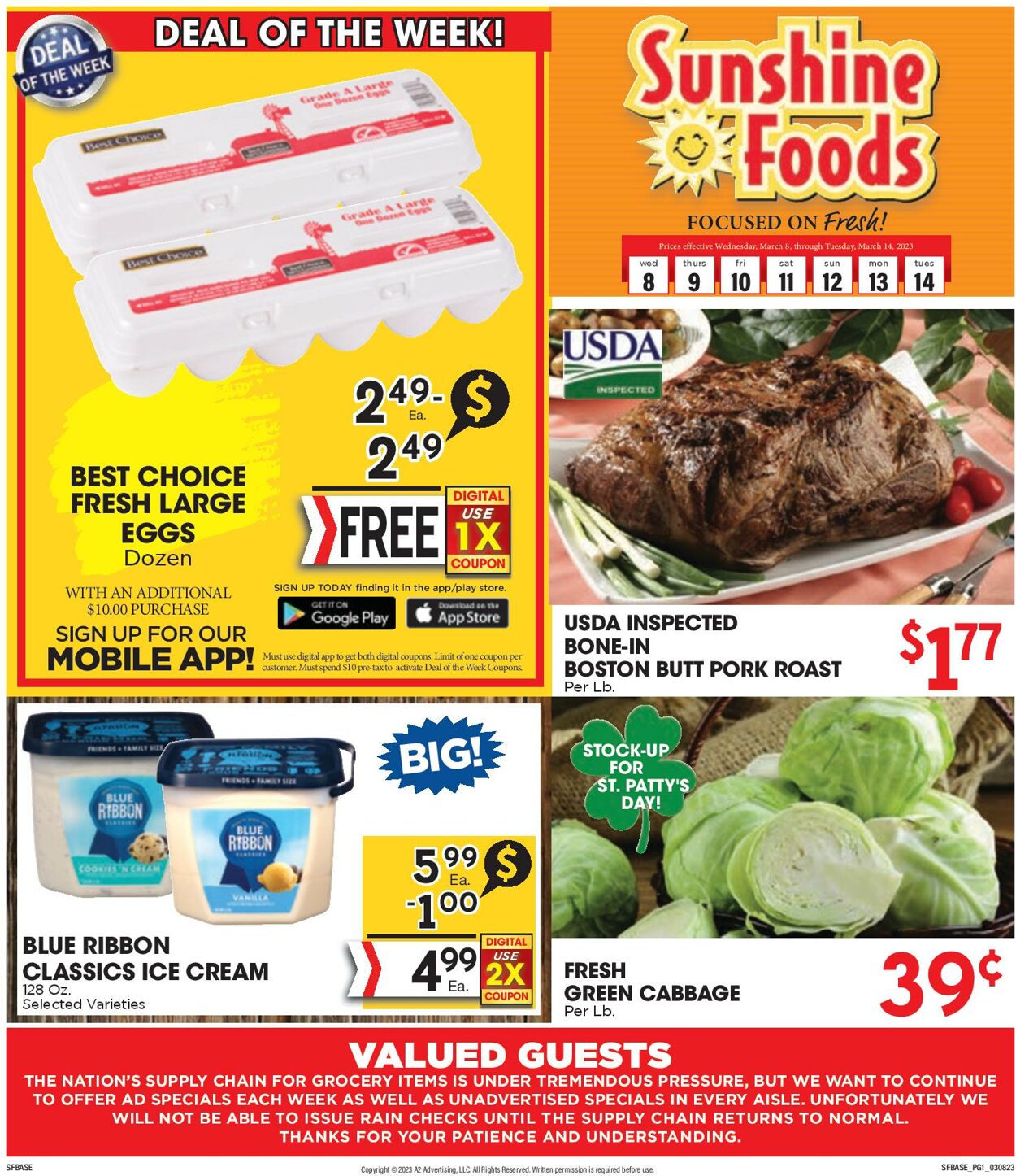 Sunshine Foods Weekly Ad Circular - valid 03/08-03/15/2023