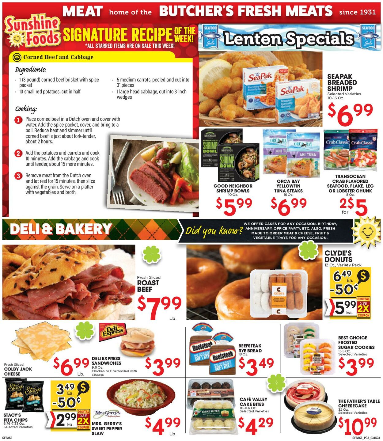 Sunshine Foods Weekly Ad Circular - valid 03/15-03/22/2023 (Page 3)