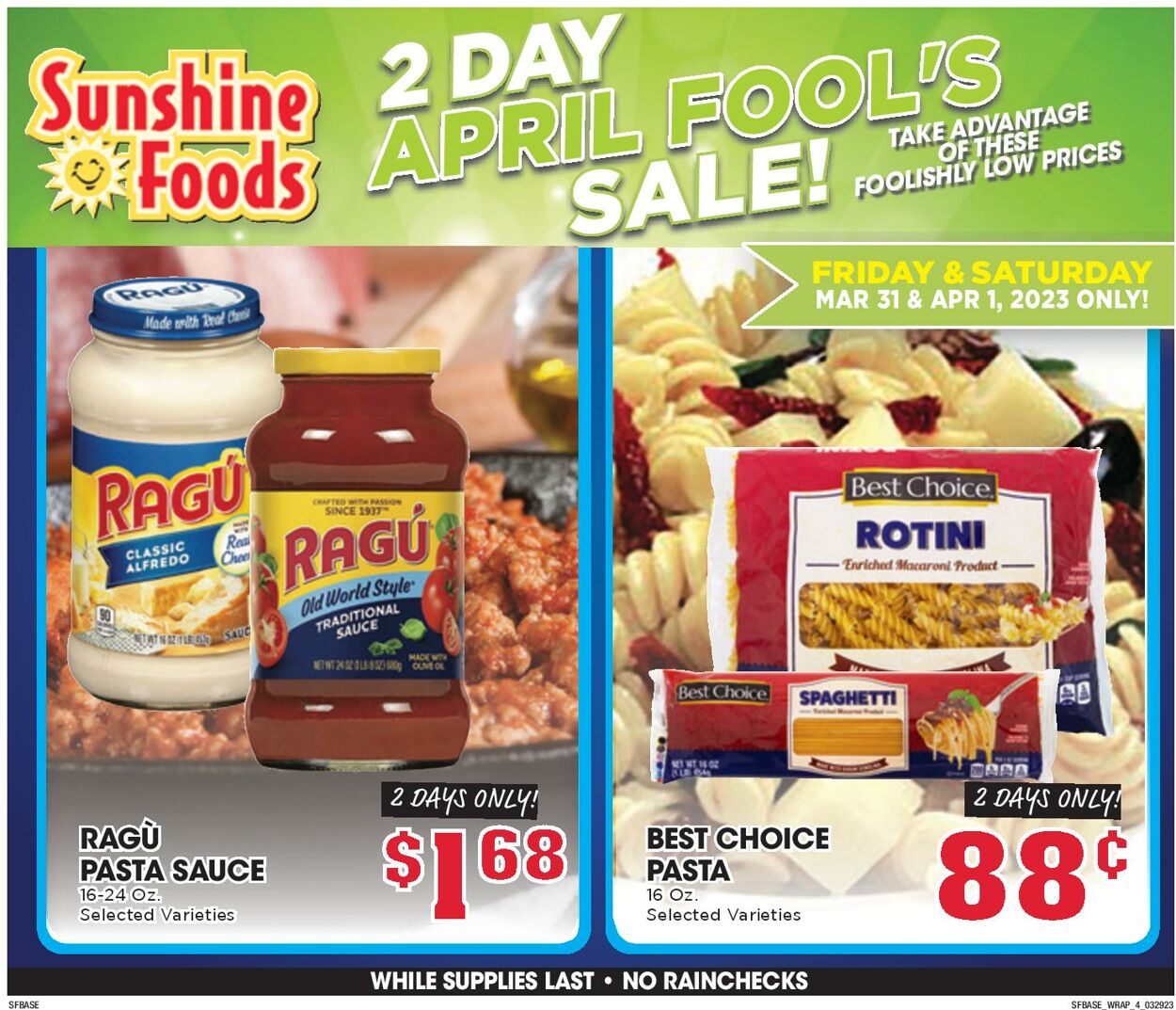 Sunshine Foods Weekly Ad Circular - valid 03/29-04/05/2023 (Page 12)