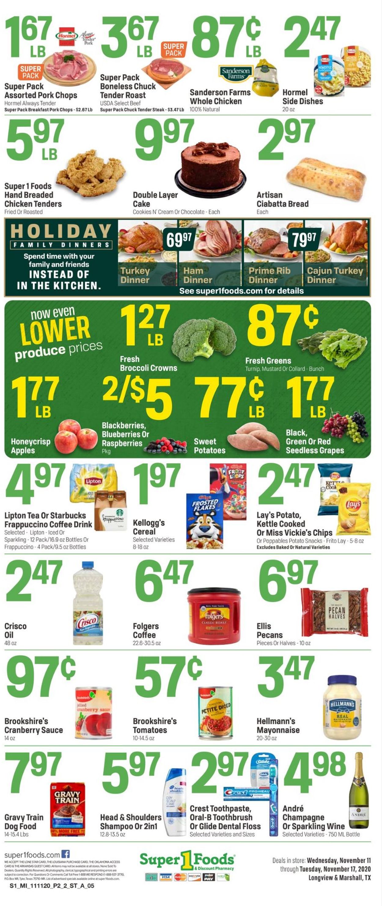 Super 1 Foods Weekly Ad Circular - valid 11/11-11/17/2020 (Page 2)