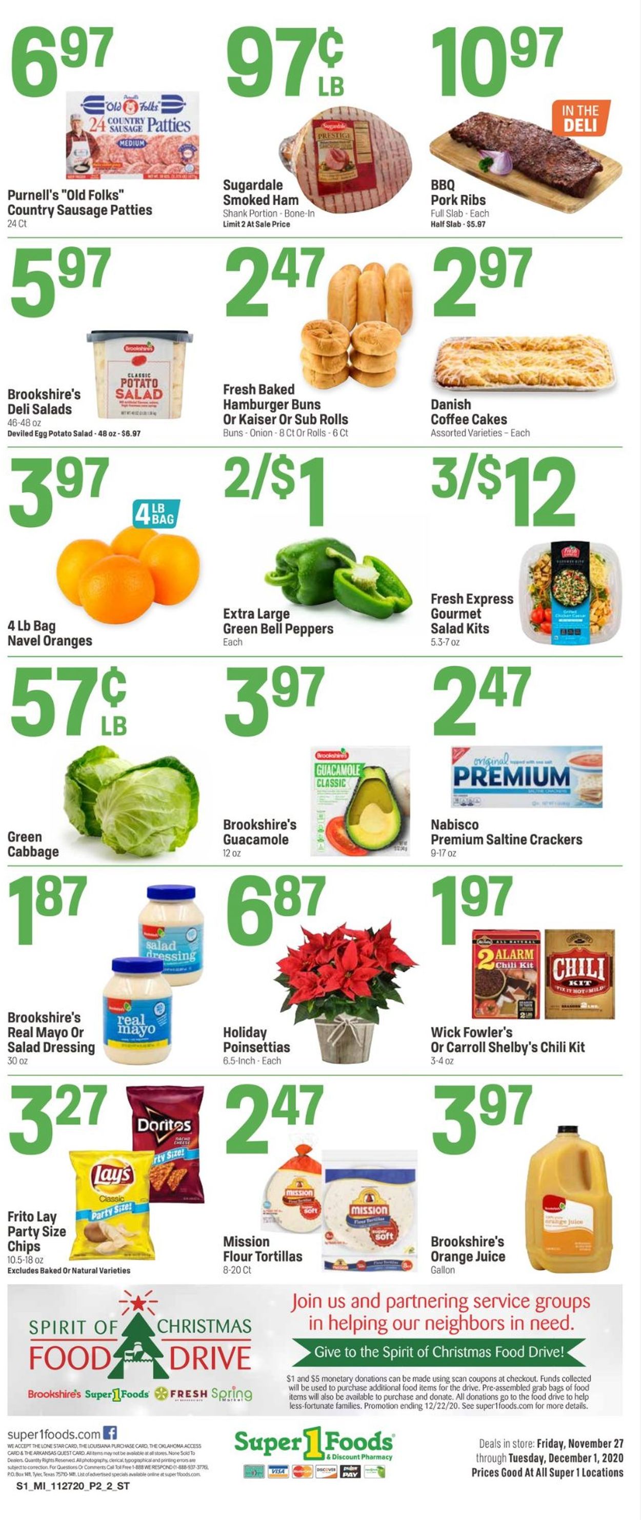 Super 1 Foods Black Friday 2020 Weekly Ad Circular - valid 11/27-12/01/2020 (Page 2)
