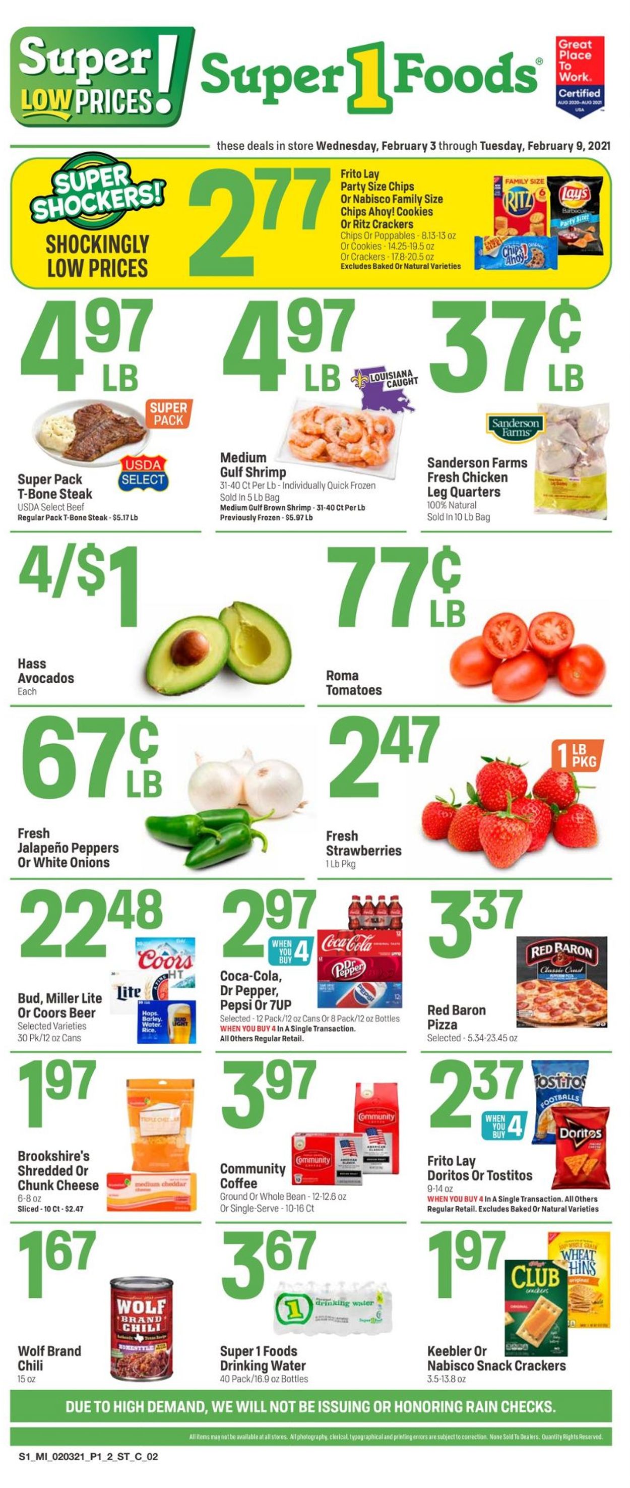Super 1 Foods Weekly Ad Circular - valid 02/03-02/09/2021