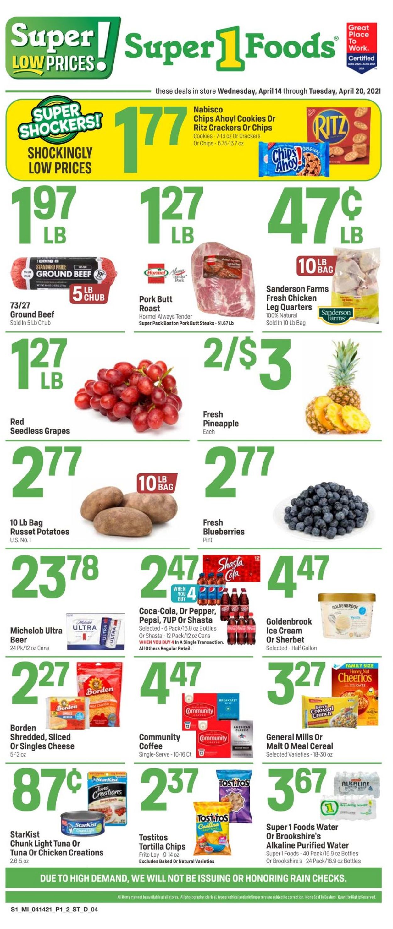 Super 1 Foods Weekly Ad Circular - valid 04/14-04/20/2021