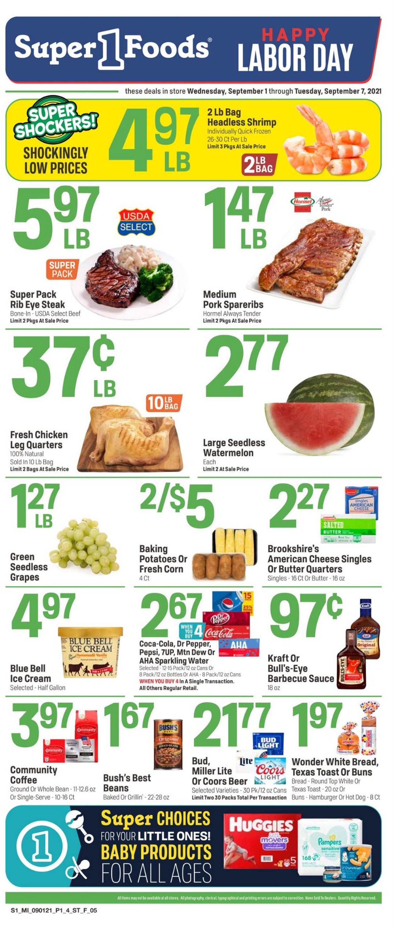 Super 1 Foods Weekly Ad Circular - valid 09/01-09/07/2021