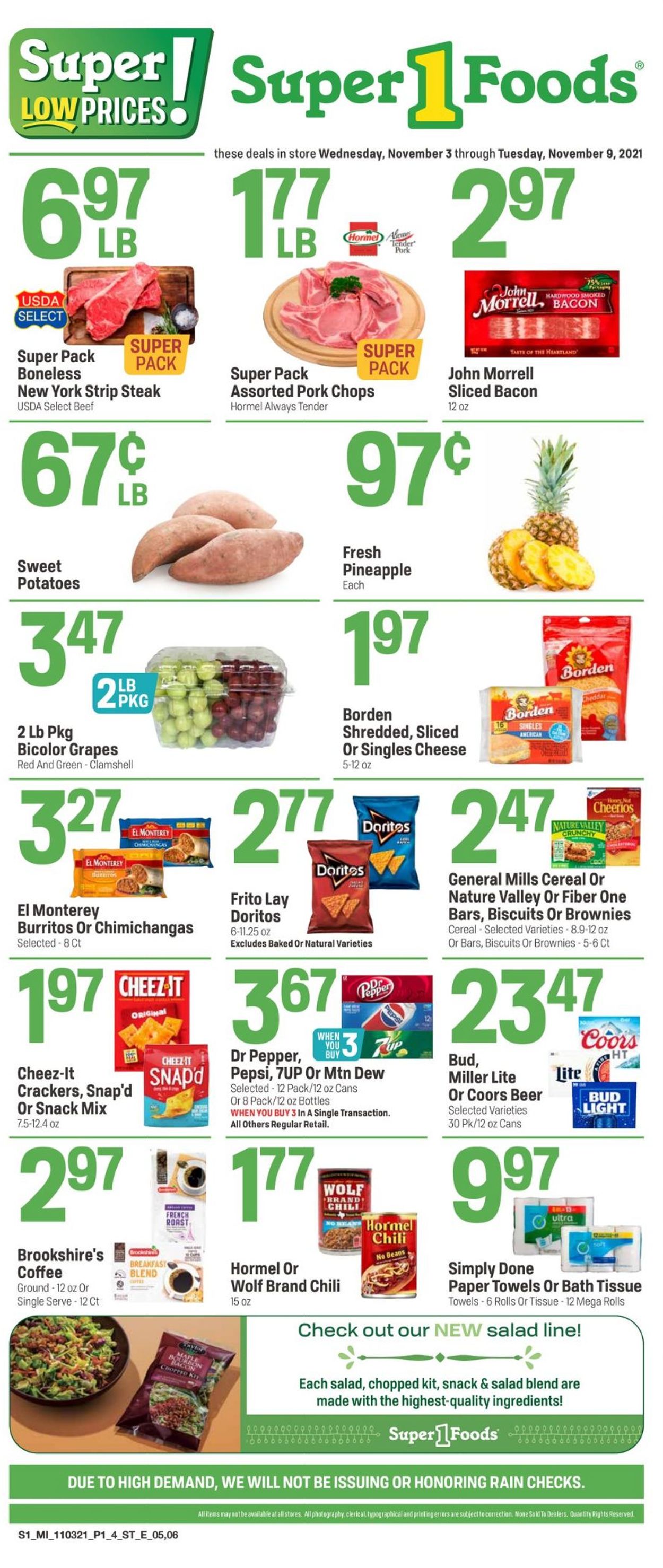 Super 1 Foods Weekly Ad Circular - valid 11/03-11/09/2021