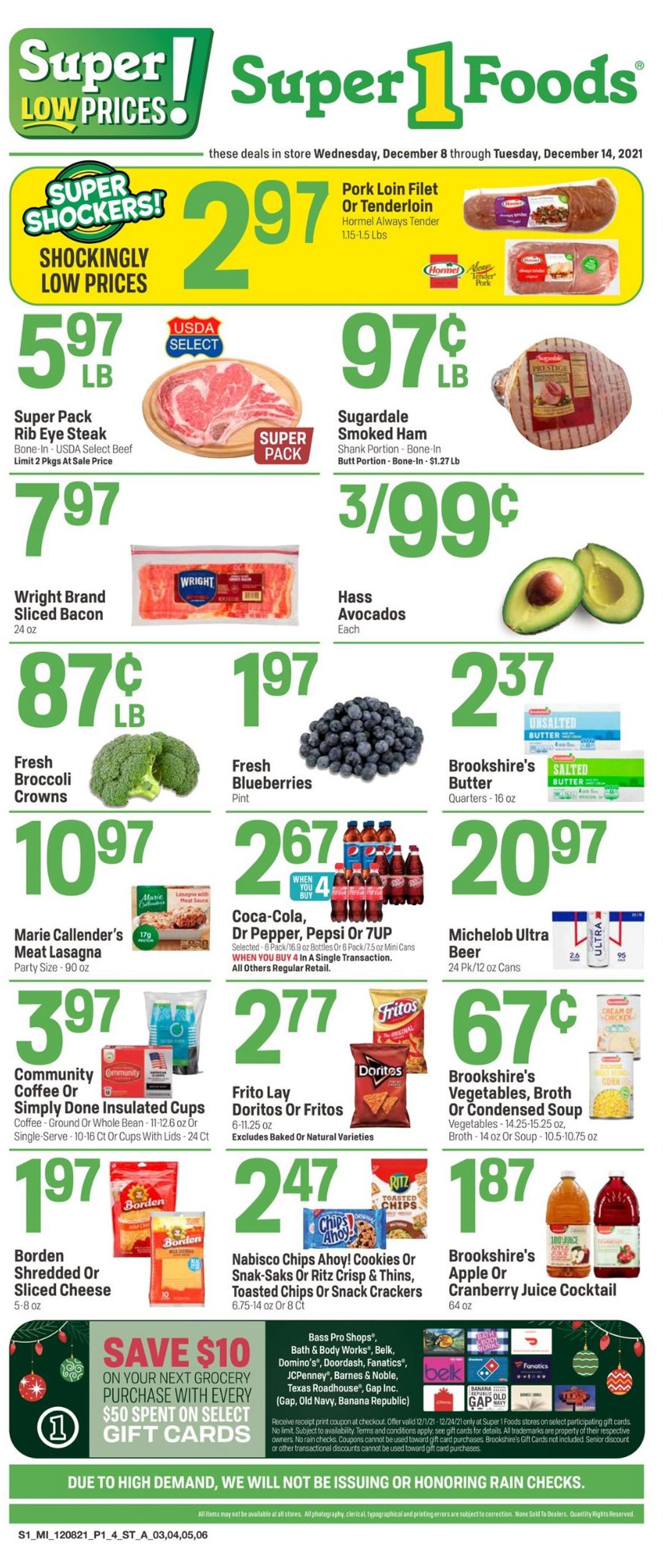 Super 1 Foods - HOLIDAY 2021 Weekly Ad Circular - valid 12/08-12/14/2021