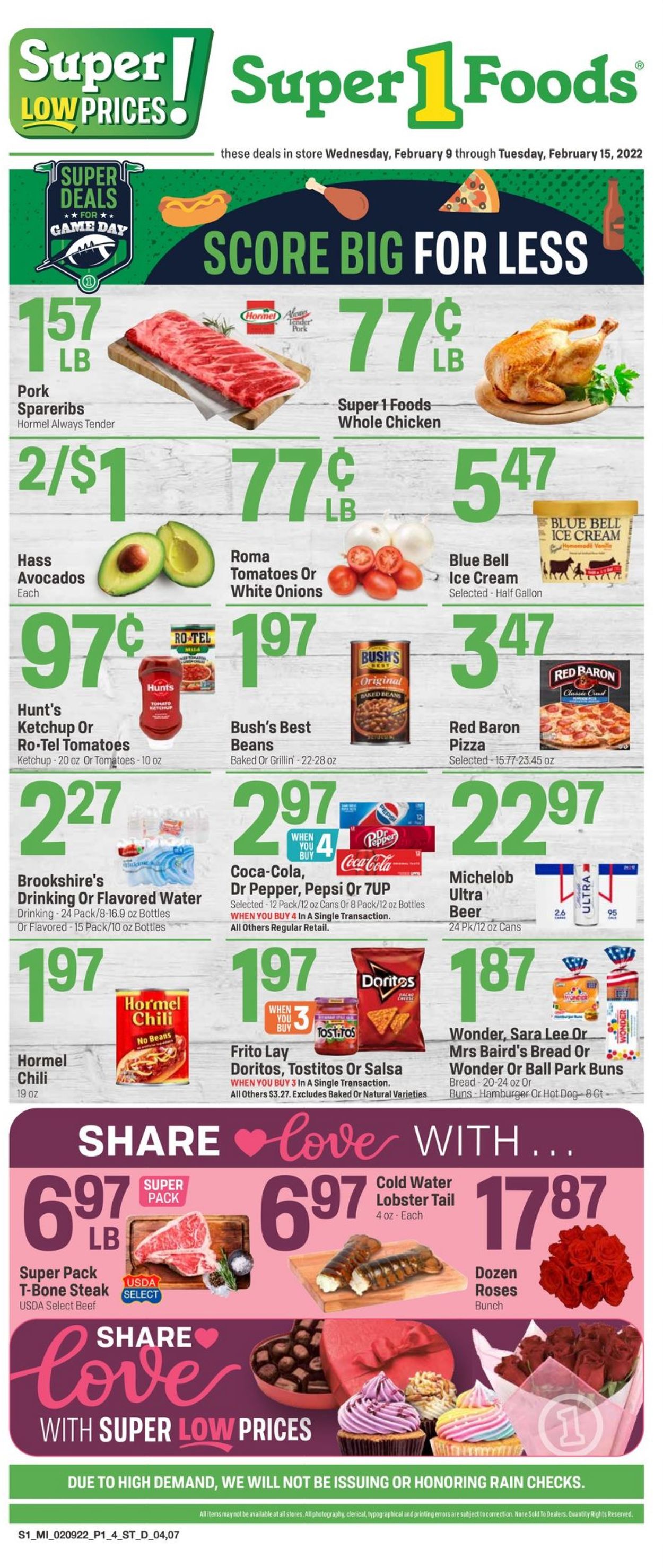 Super 1 Foods Weekly Ad Circular - valid 02/09-02/15/2022