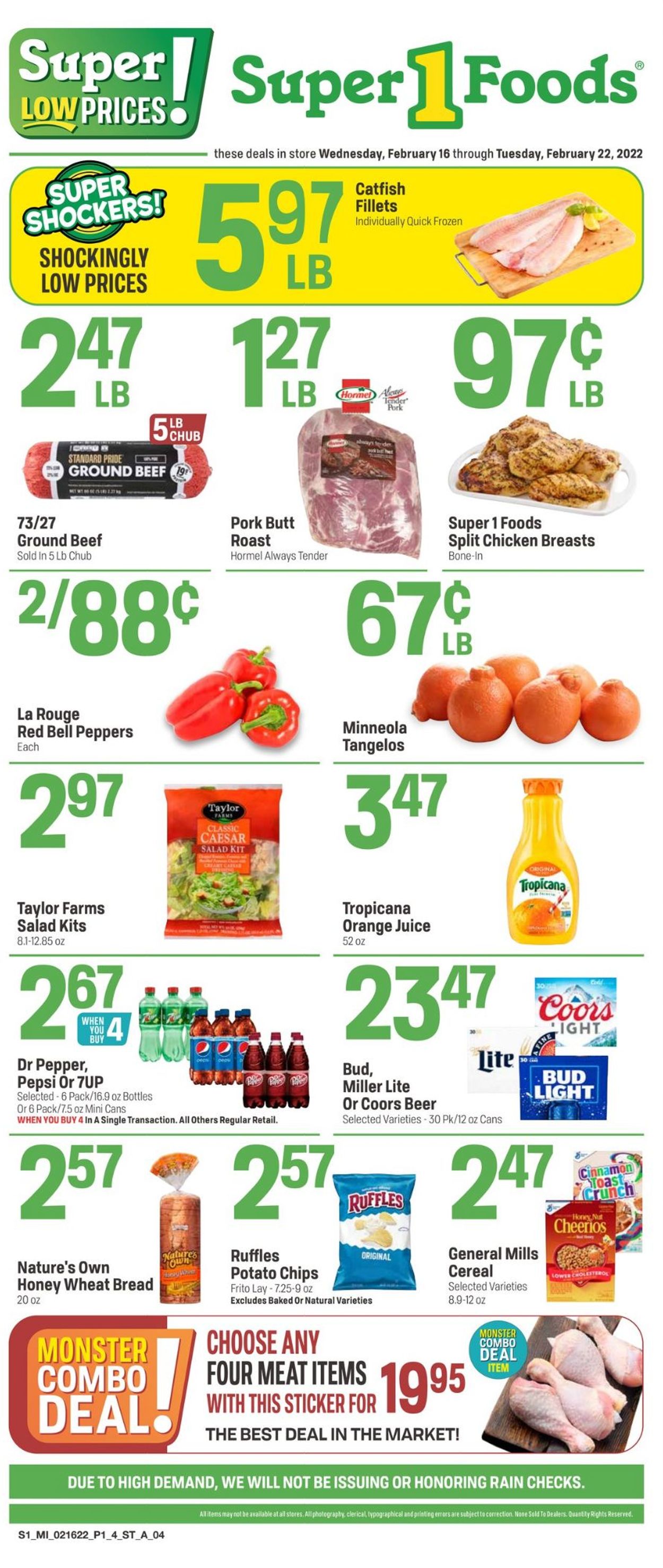 Super 1 Foods Weekly Ad Circular - valid 02/16-02/22/2022