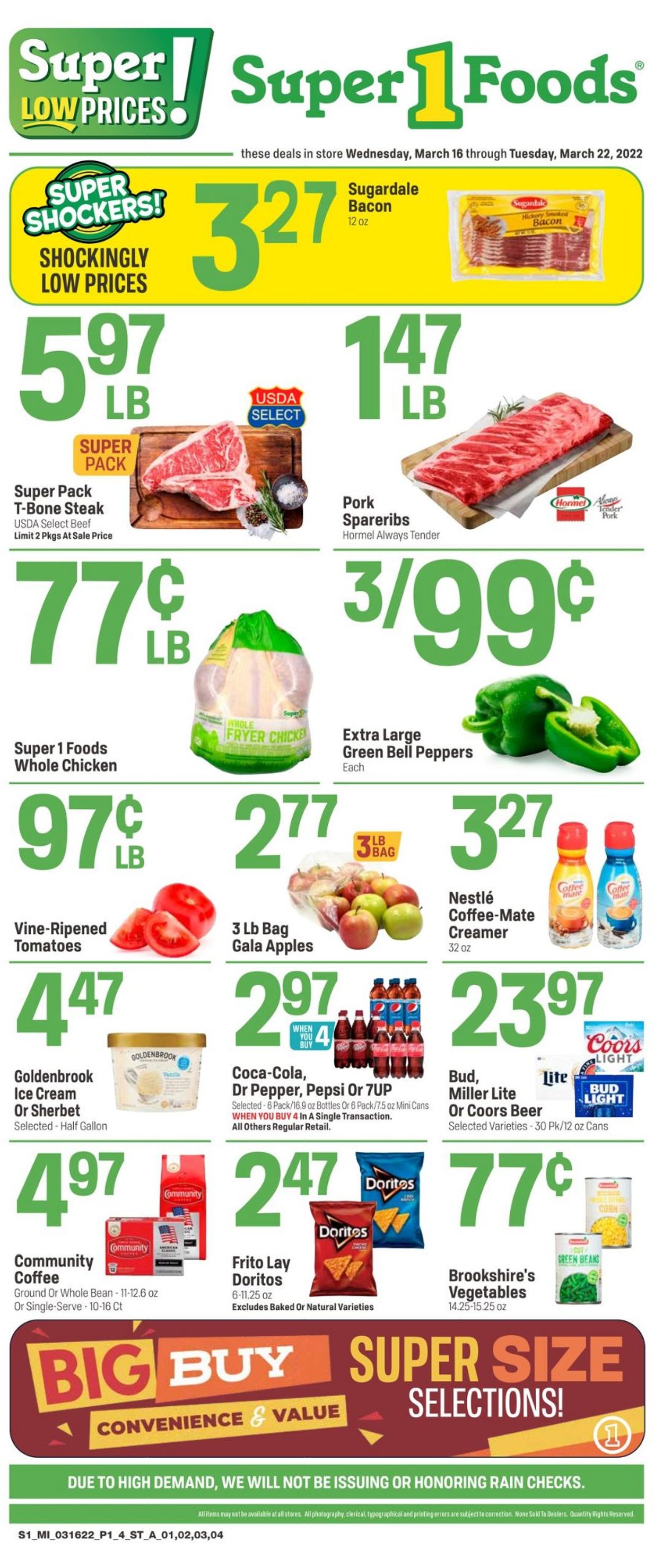 Super 1 Foods Weekly Ad Circular - valid 03/16-03/22/2022