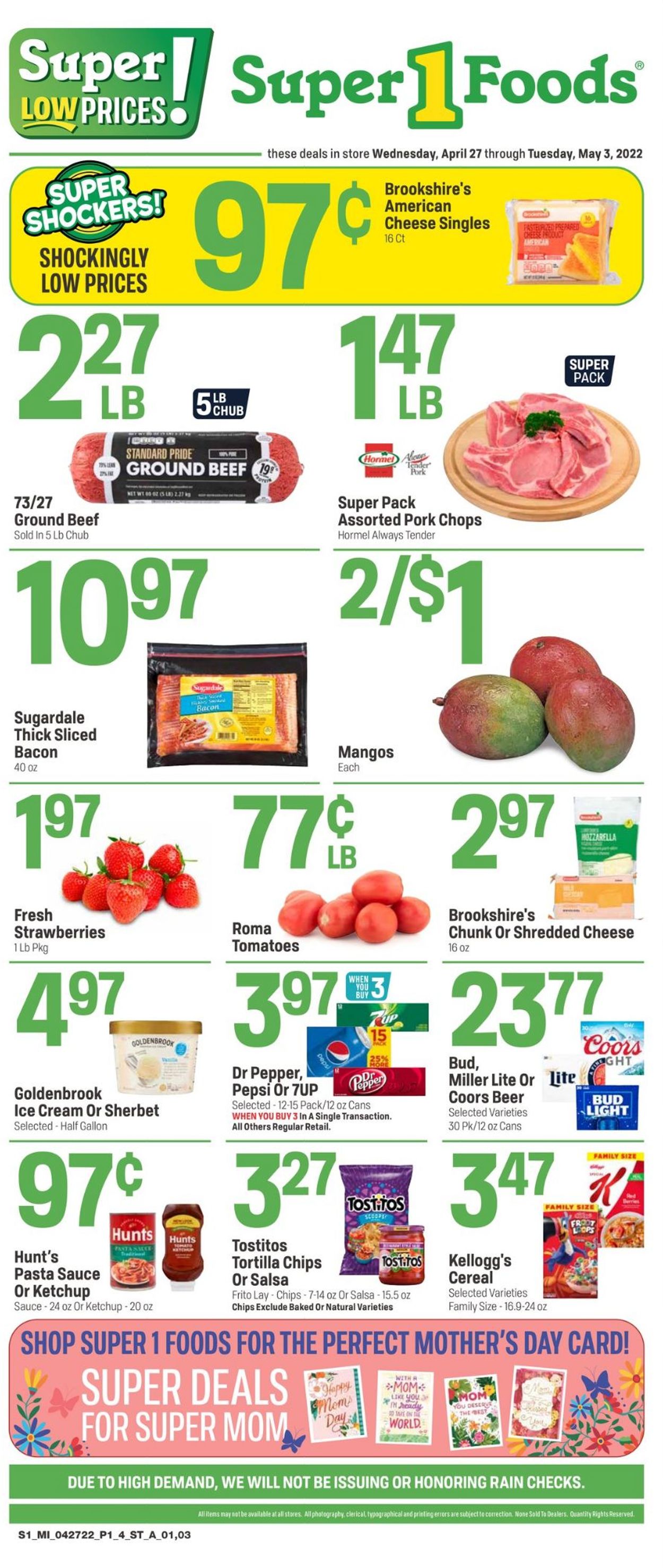 Super 1 Foods Weekly Ad Circular - valid 04/27-05/03/2022