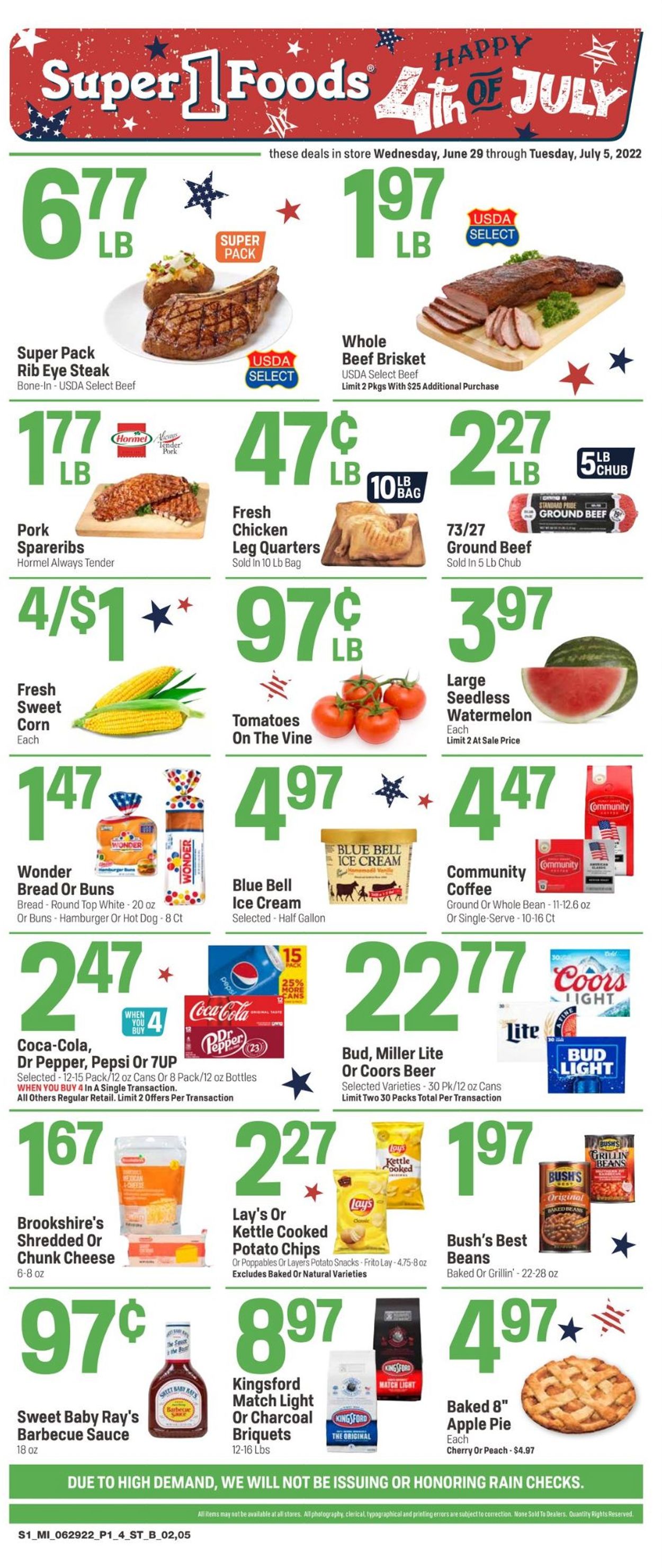 Super 1 Foods Weekly Ad Circular - valid 06/29-07/05/2022