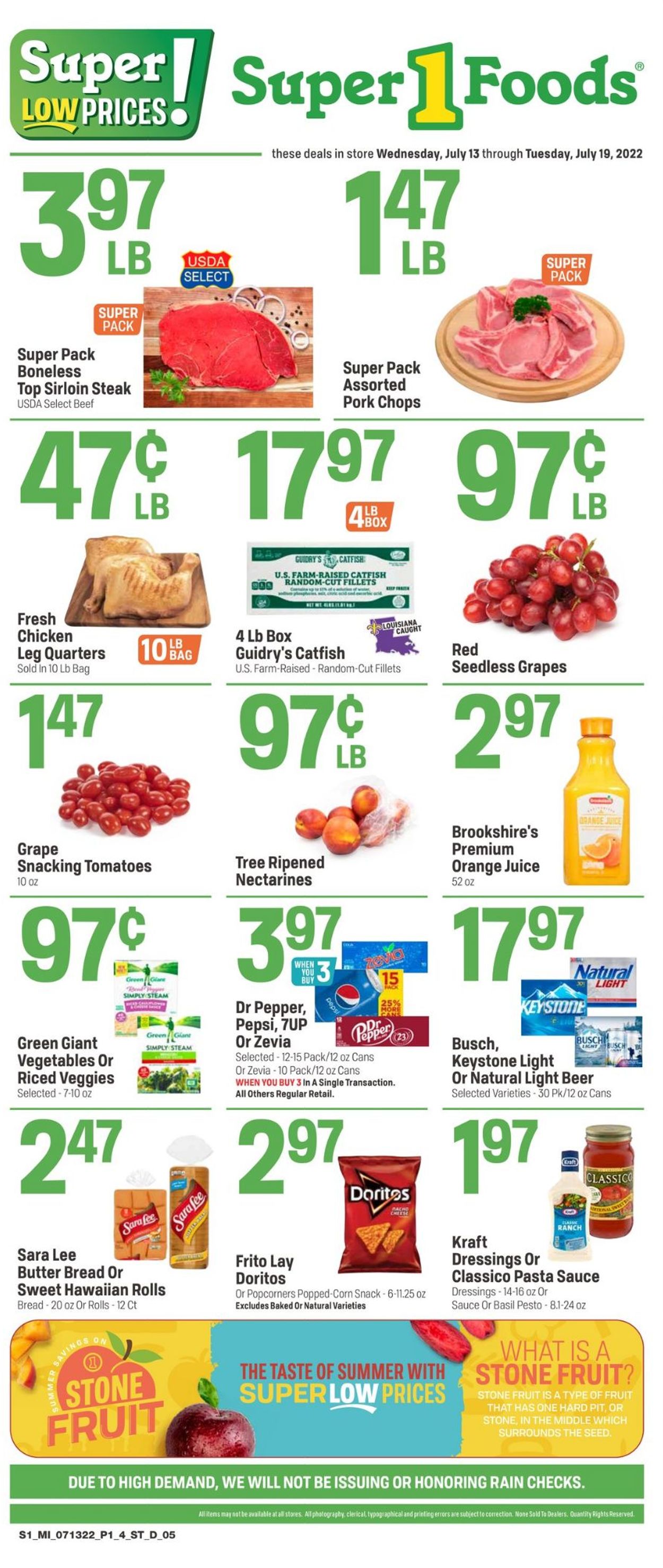 Super 1 Foods Weekly Ad Circular - valid 07/13-07/19/2022