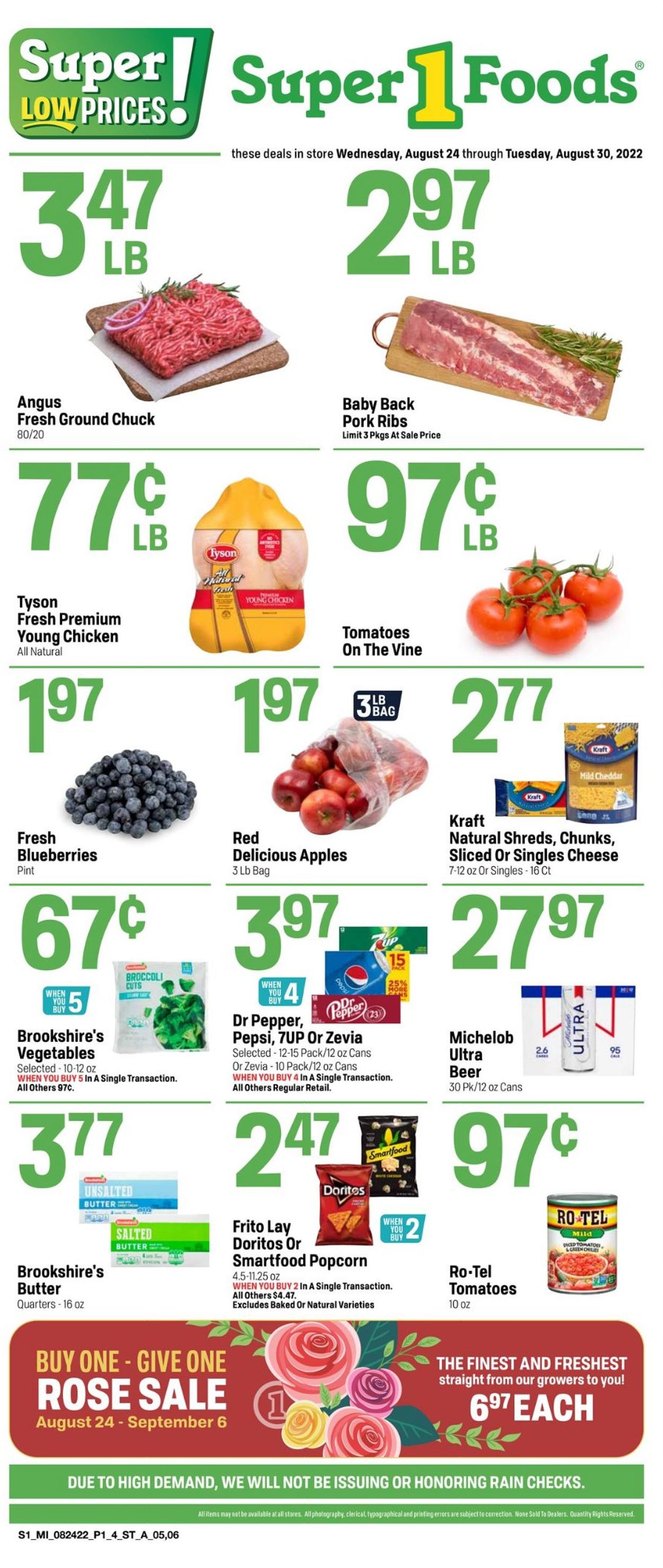 Super 1 Foods Weekly Ad Circular - valid 08/24-08/30/2022