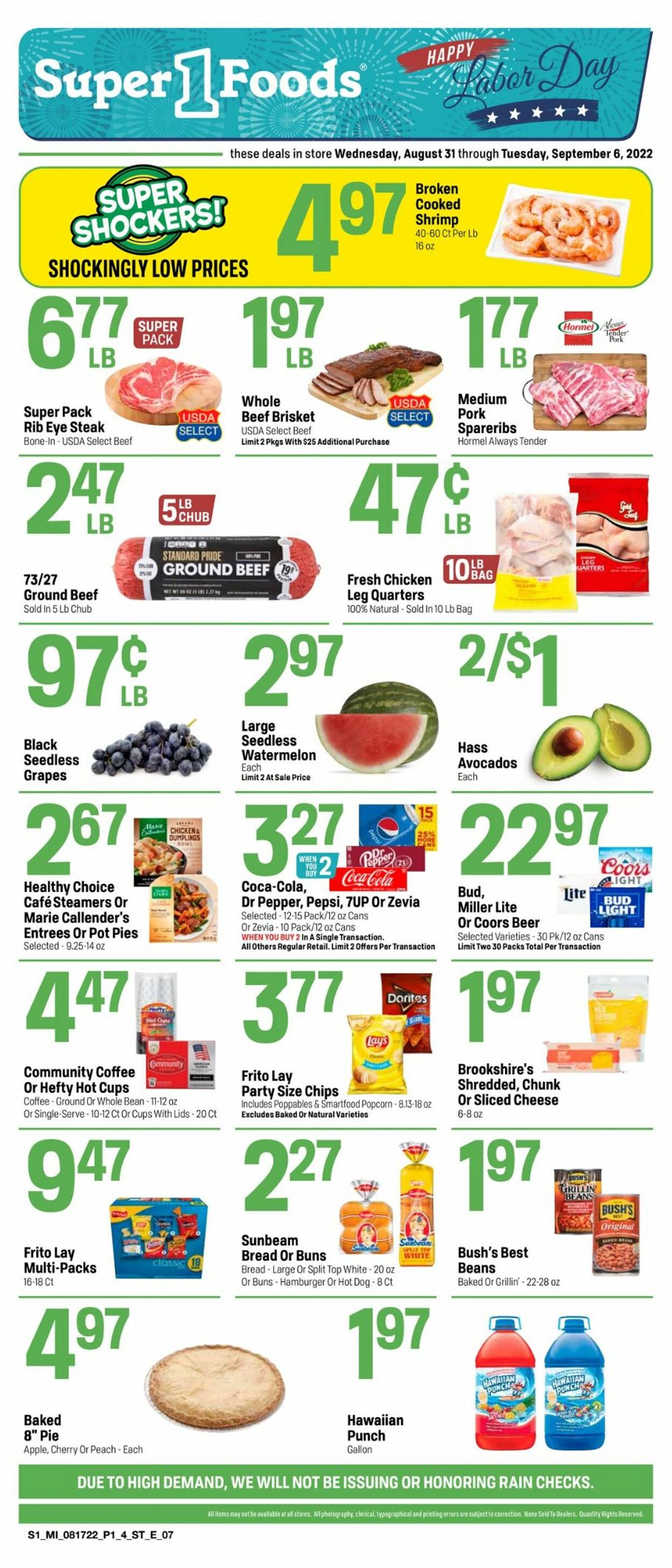 Super 1 Foods Weekly Ad Circular - valid 08/31-09/06/2022