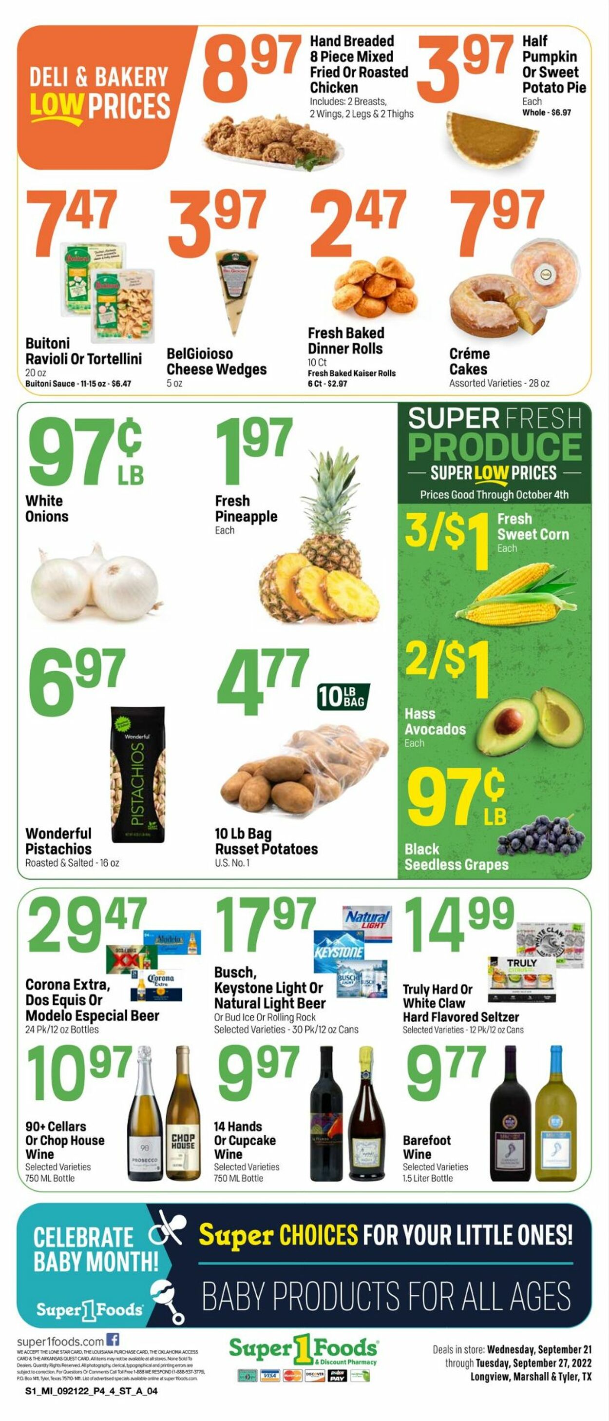 Super 1 Foods Weekly Ad Circular - valid 09/21-09/27/2022 (Page 4)