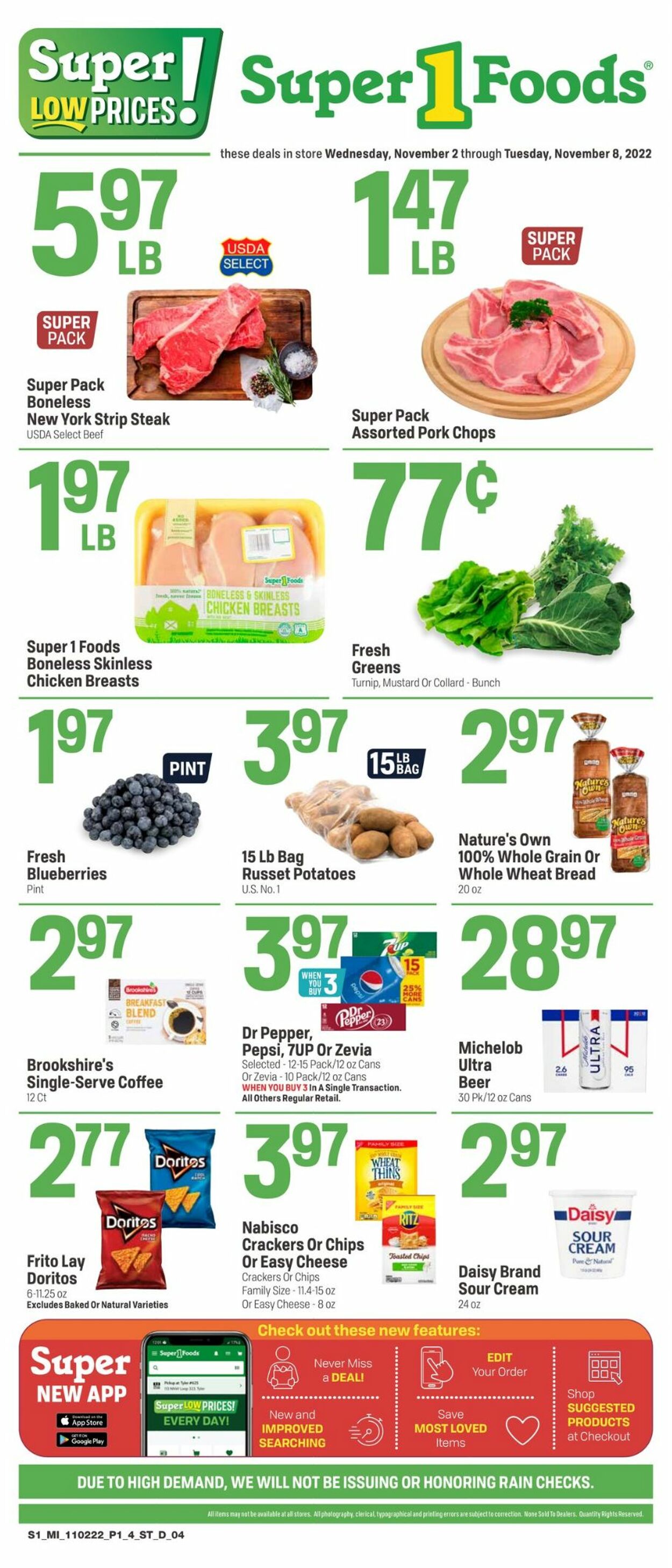 Super 1 Foods Weekly Ad Circular - valid 11/02-11/08/2022