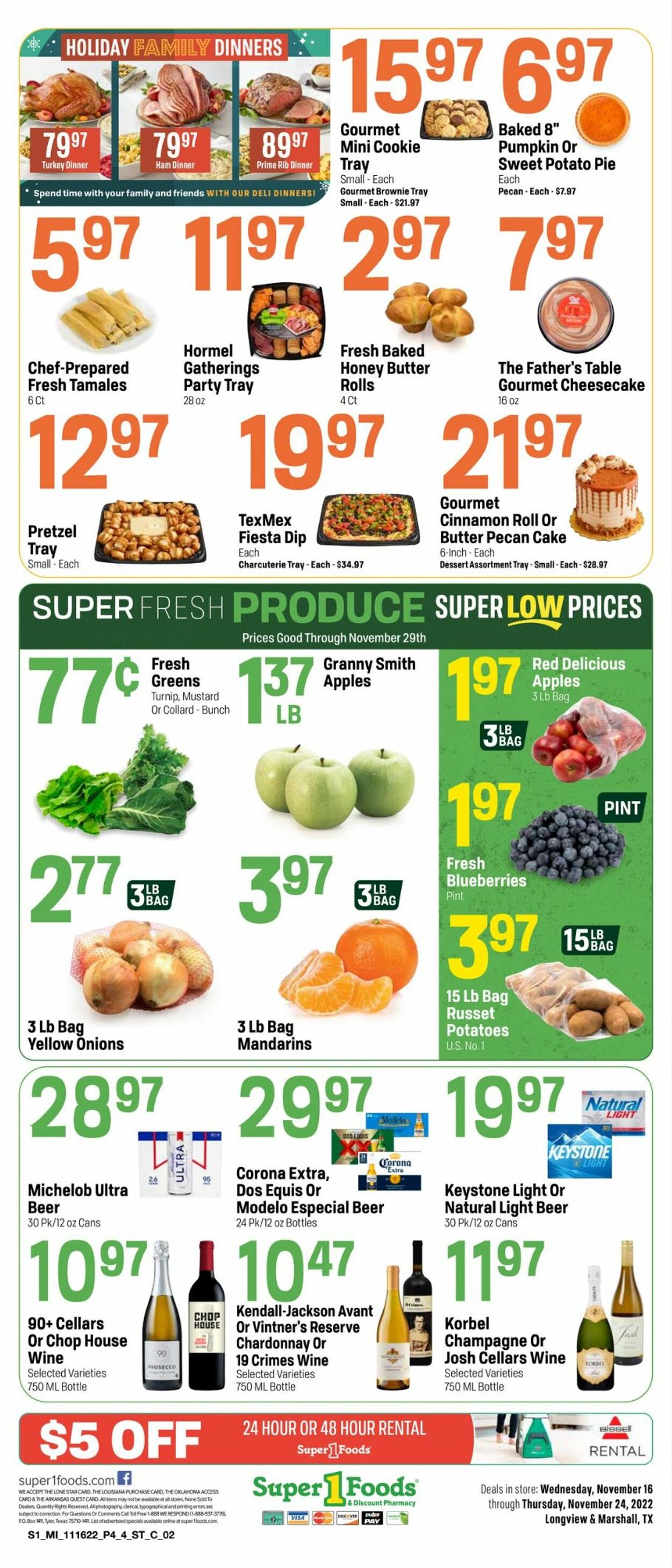 Super 1 Foods Weekly Ad Circular - valid 11/16-11/24/2022 (Page 4)