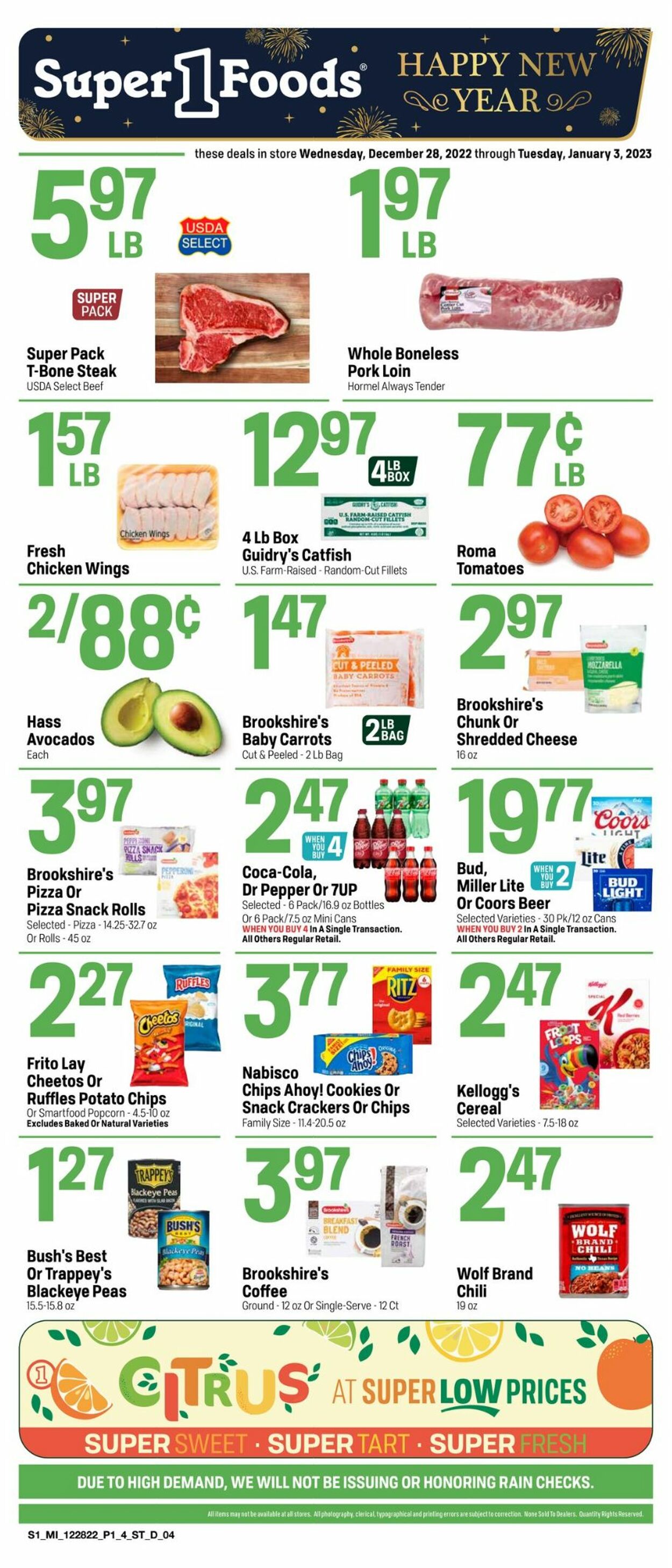 Super 1 Foods Weekly Ad Circular - valid 12/28-01/03/2023