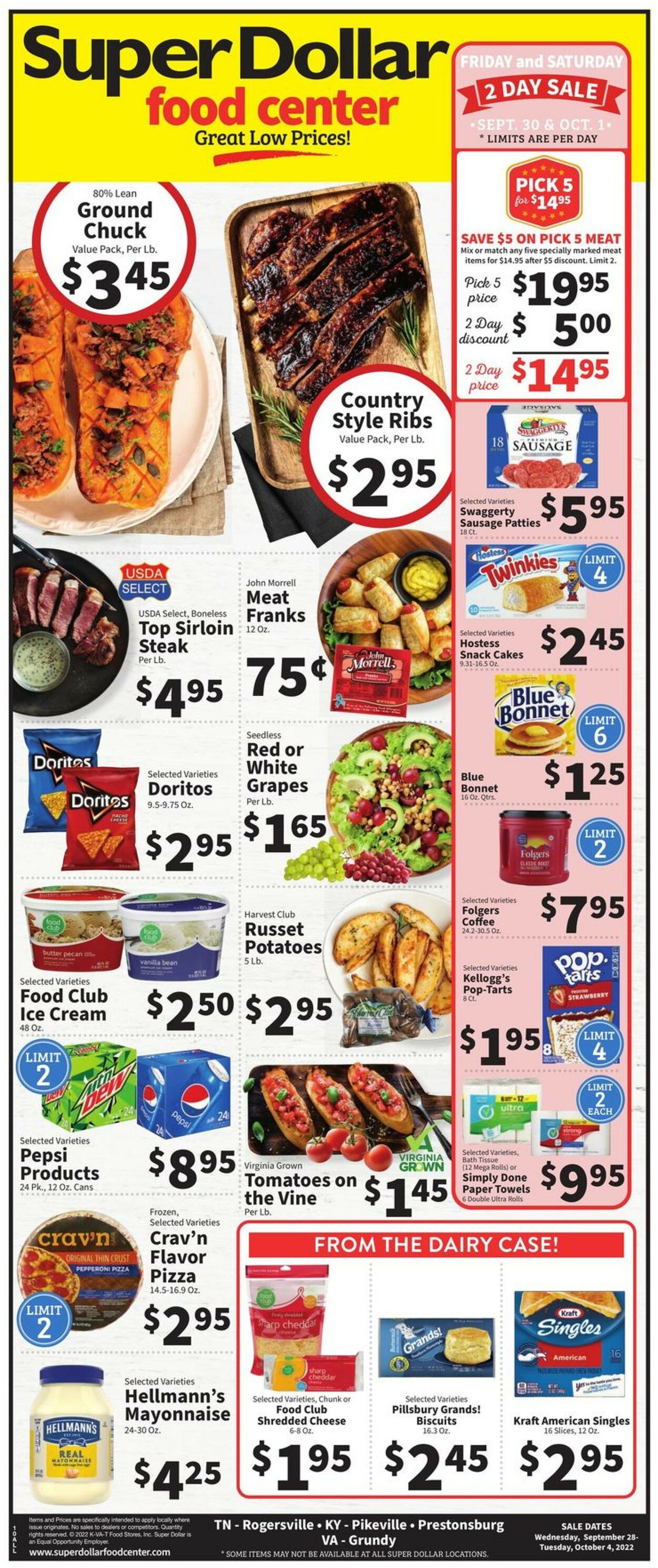 Super Dollar Food Center Weekly Ad Circular - valid 09/28-10/04/2022