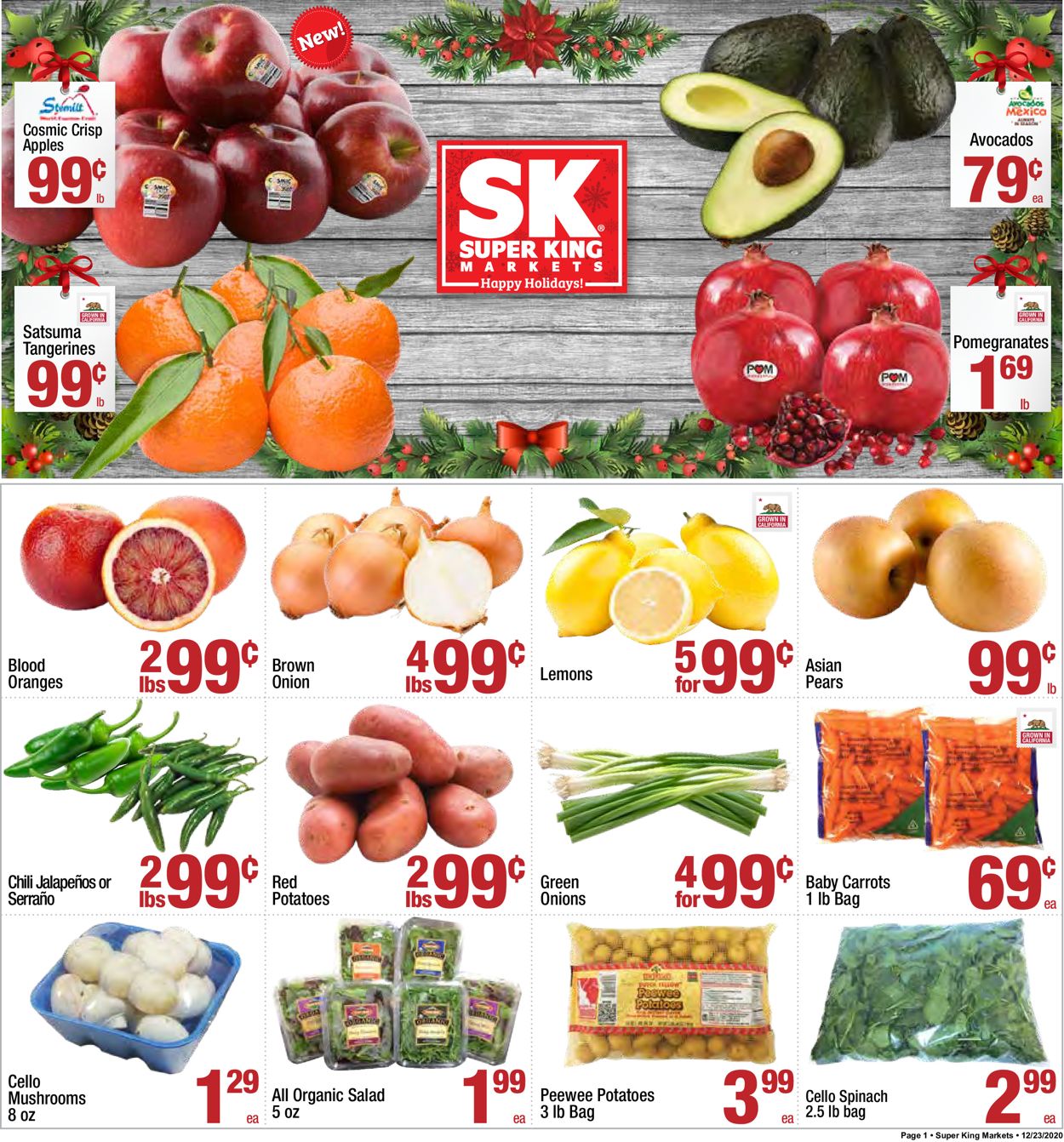 Super King Market Christmas 2020 Weekly Ad Circular - valid 12/23-12/29/2020