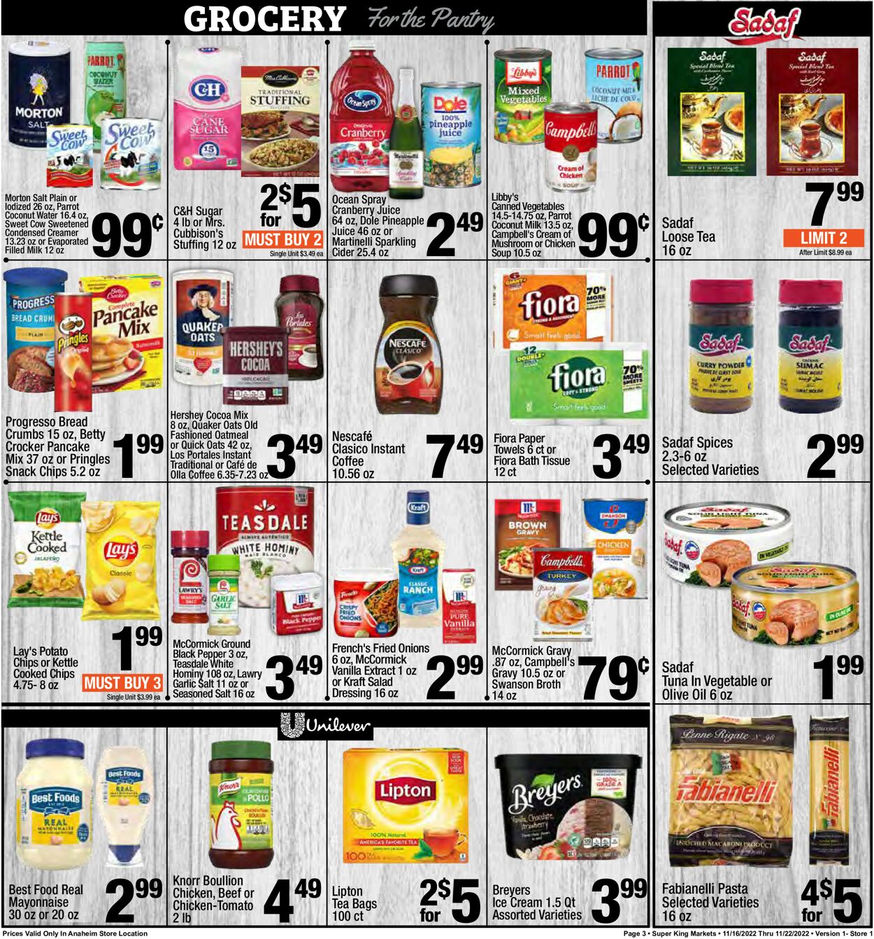 Super King Market Weekly Ad Circular - valid 11/16-11/22/2022 (Page 3)