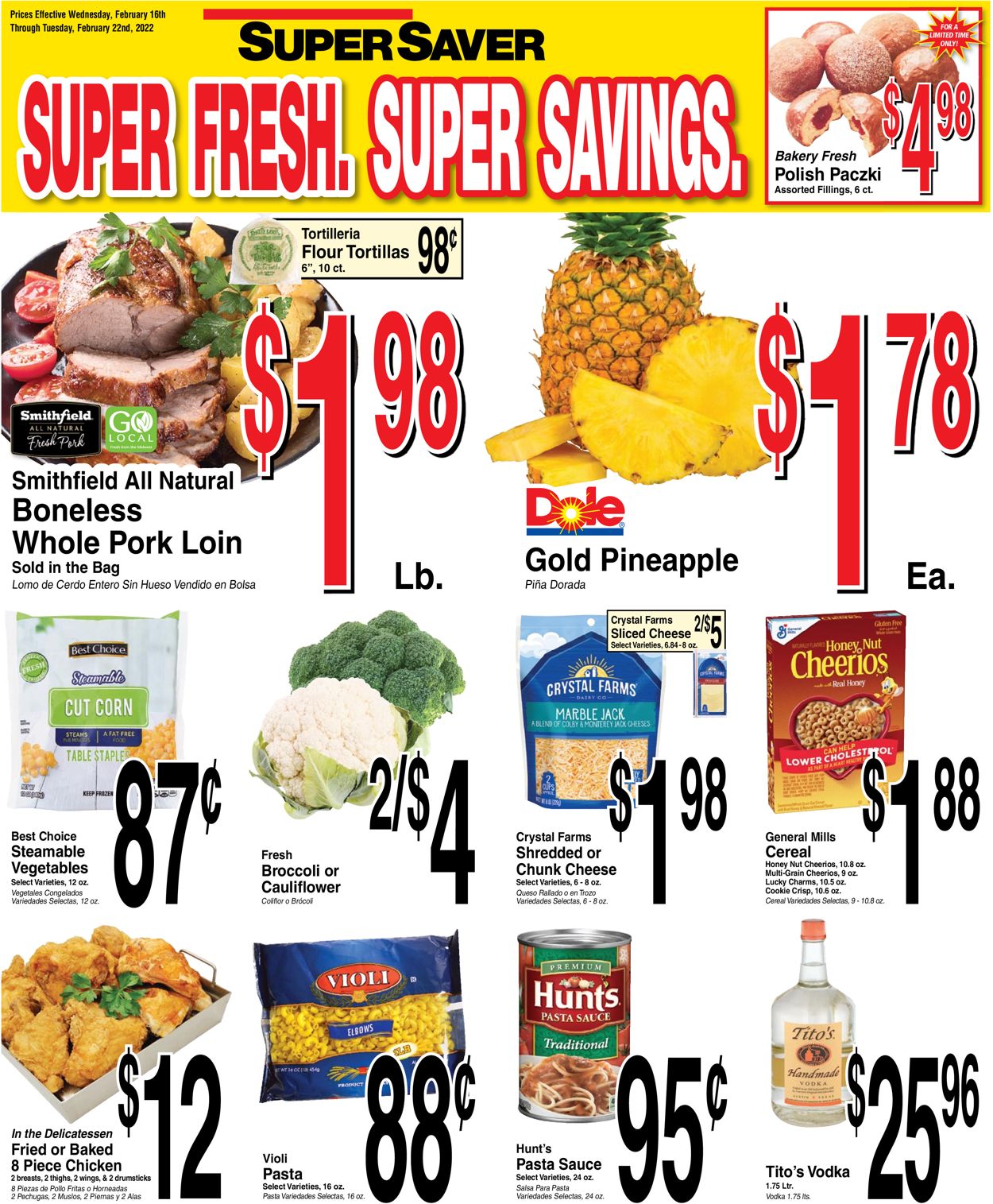 Super Saver Weekly Ad Circular - valid 02/16-02/22/2022